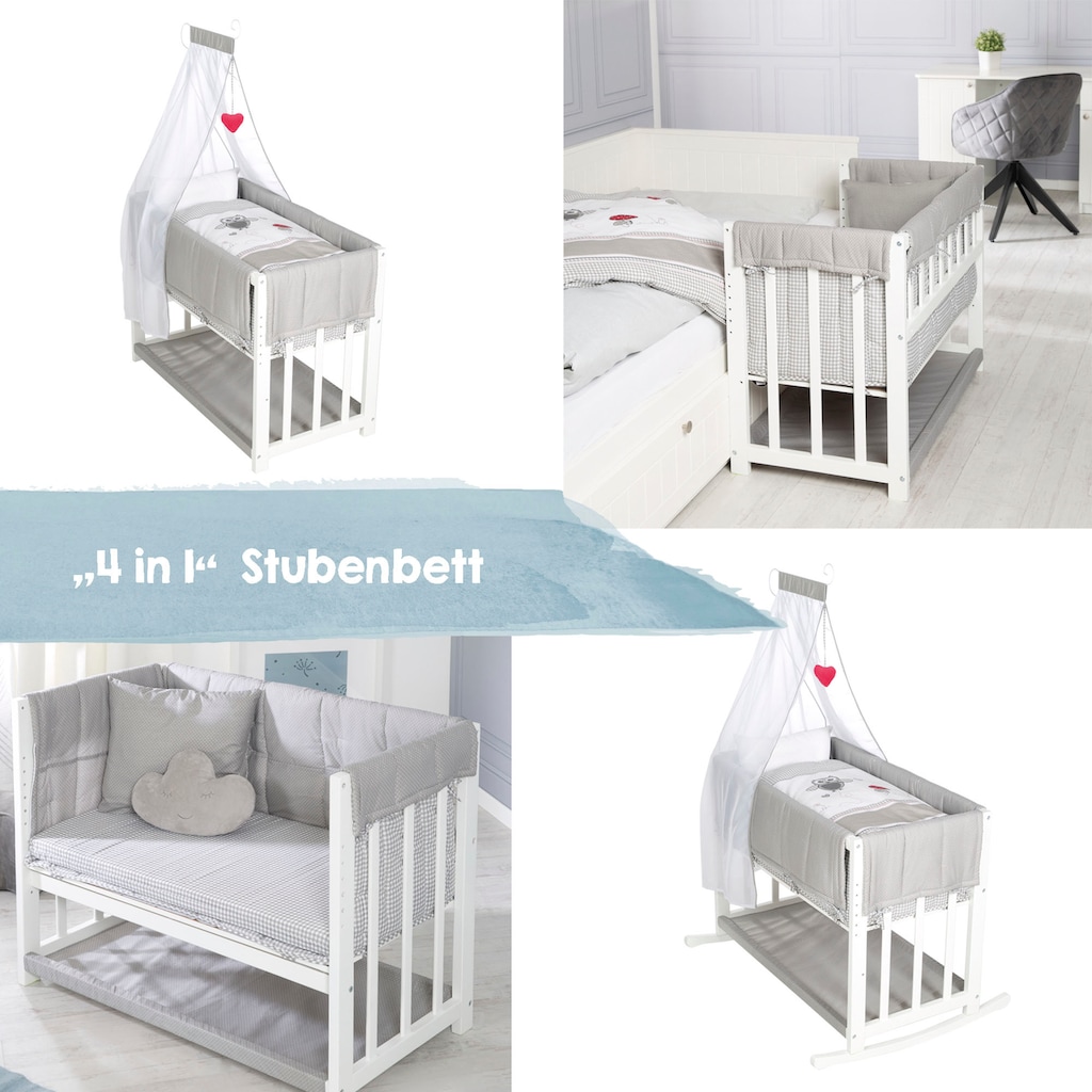 roba® Stubenbett »4 in 1, Adam und Eule, weiß«