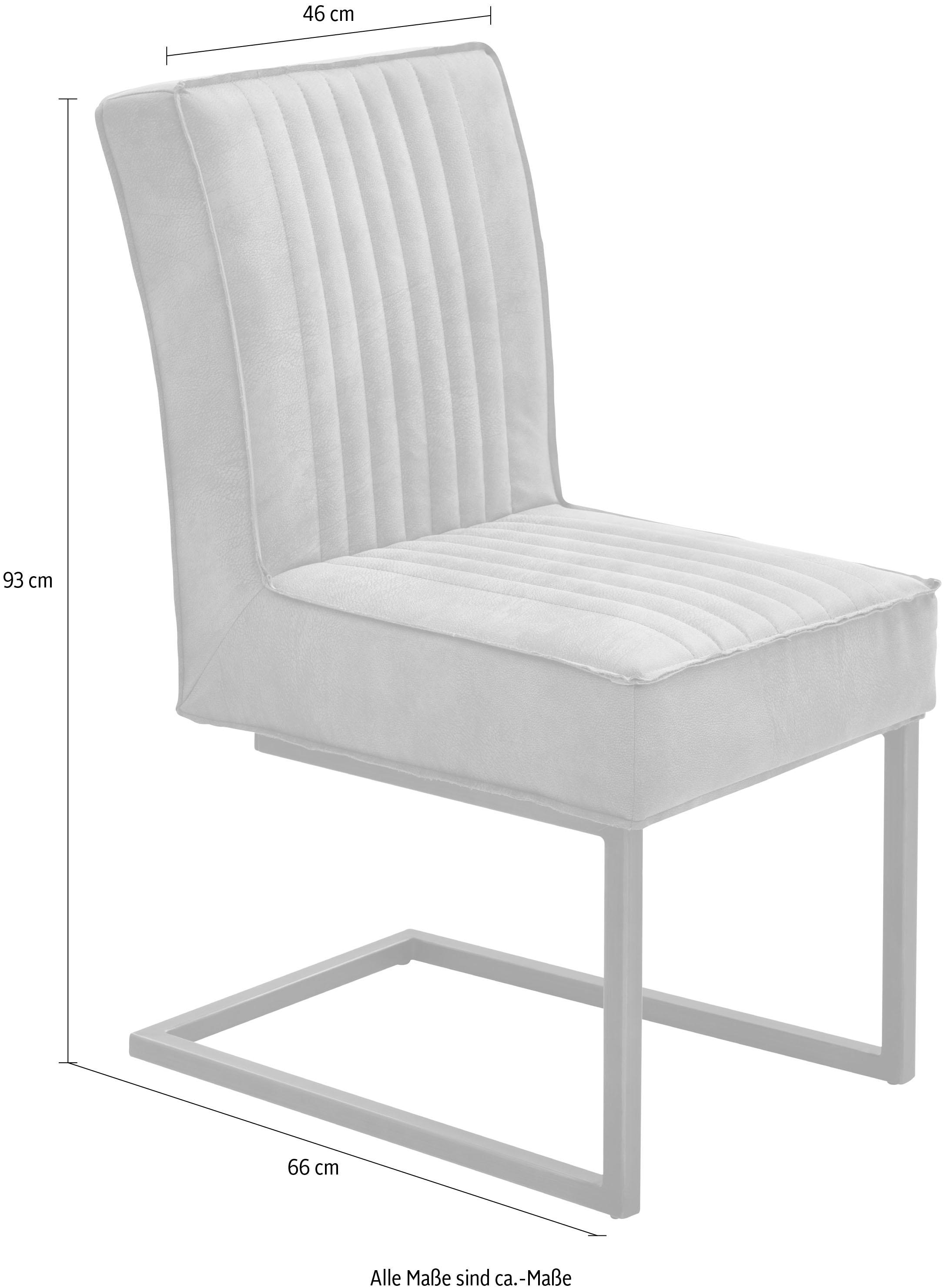 Home affaire Stuhl "David" (Set) 2 Stk. Microfaser mit bequemer Federkernpo günstig online kaufen