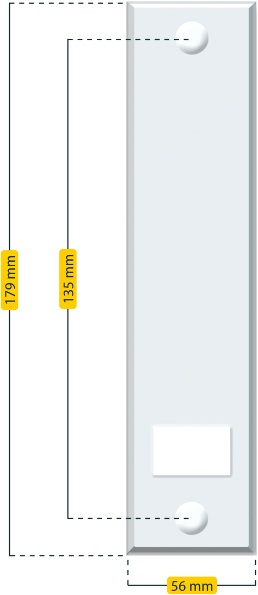 SCHELLENBERG Gurtwickler-Abdeckplatte »Standard Maxi, 13,5 cm Lochabstand, langlebig aus Kunststoff«, Rollladen Abdeckblenden für Gurtwickler und Einlasswickler