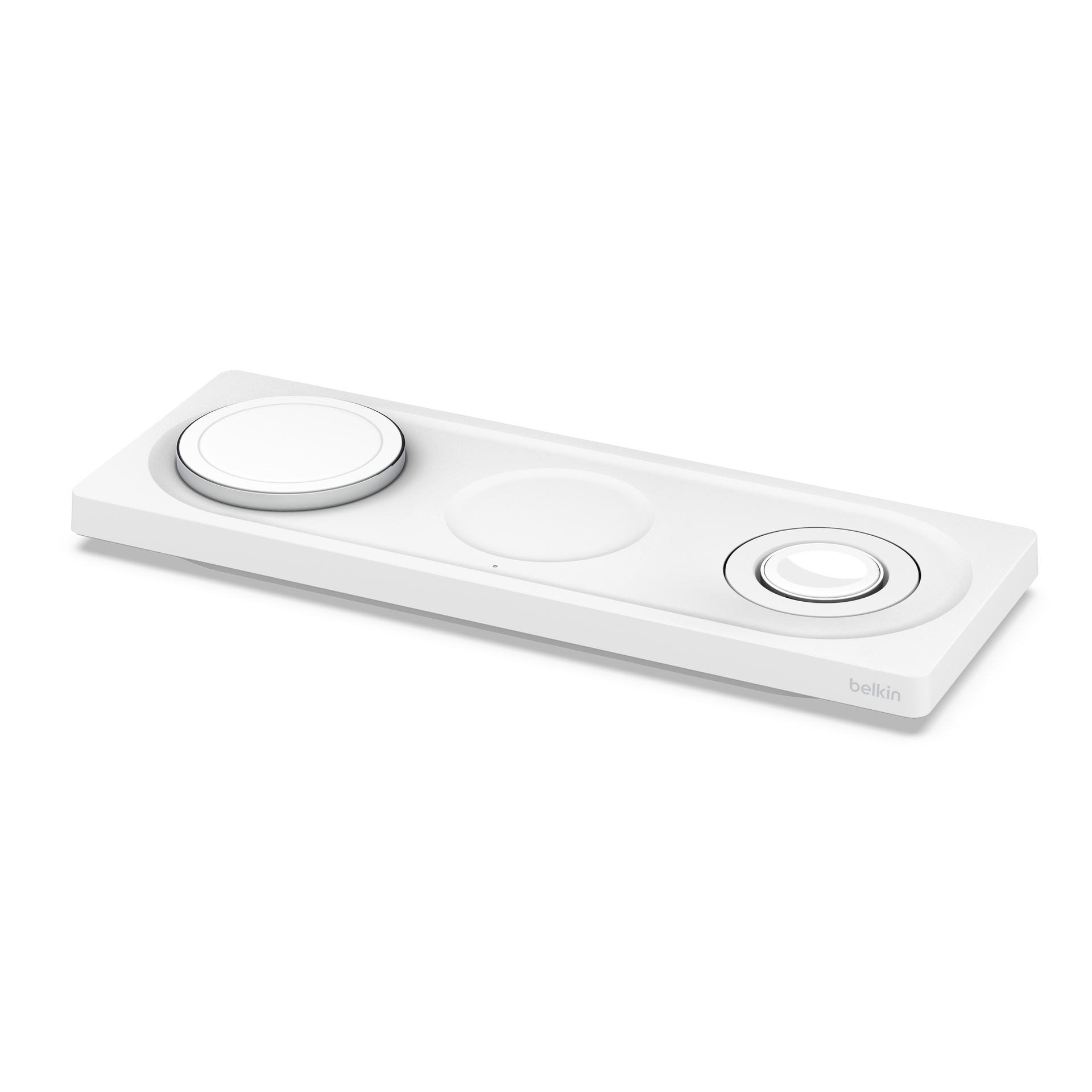 Belkin Smartphone-Ladegerät »Belkin drahtloses 3-in-1 MagSafe Ladepad«, (inkl. Netzteil kompatibel für iPhone der Serie 15/14/13/12), für iPhone, Apple Watch und AirPods, Wireless Ladegerät/Ladestation