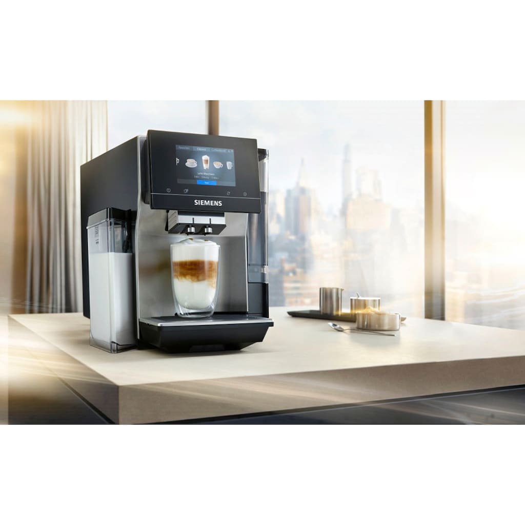 SIEMENS Kaffeevollautomat »EQ.700 integral - TQ707D03«, Full-Touch-Display, bis zu 30 individuelle Kaffee-Favoriten