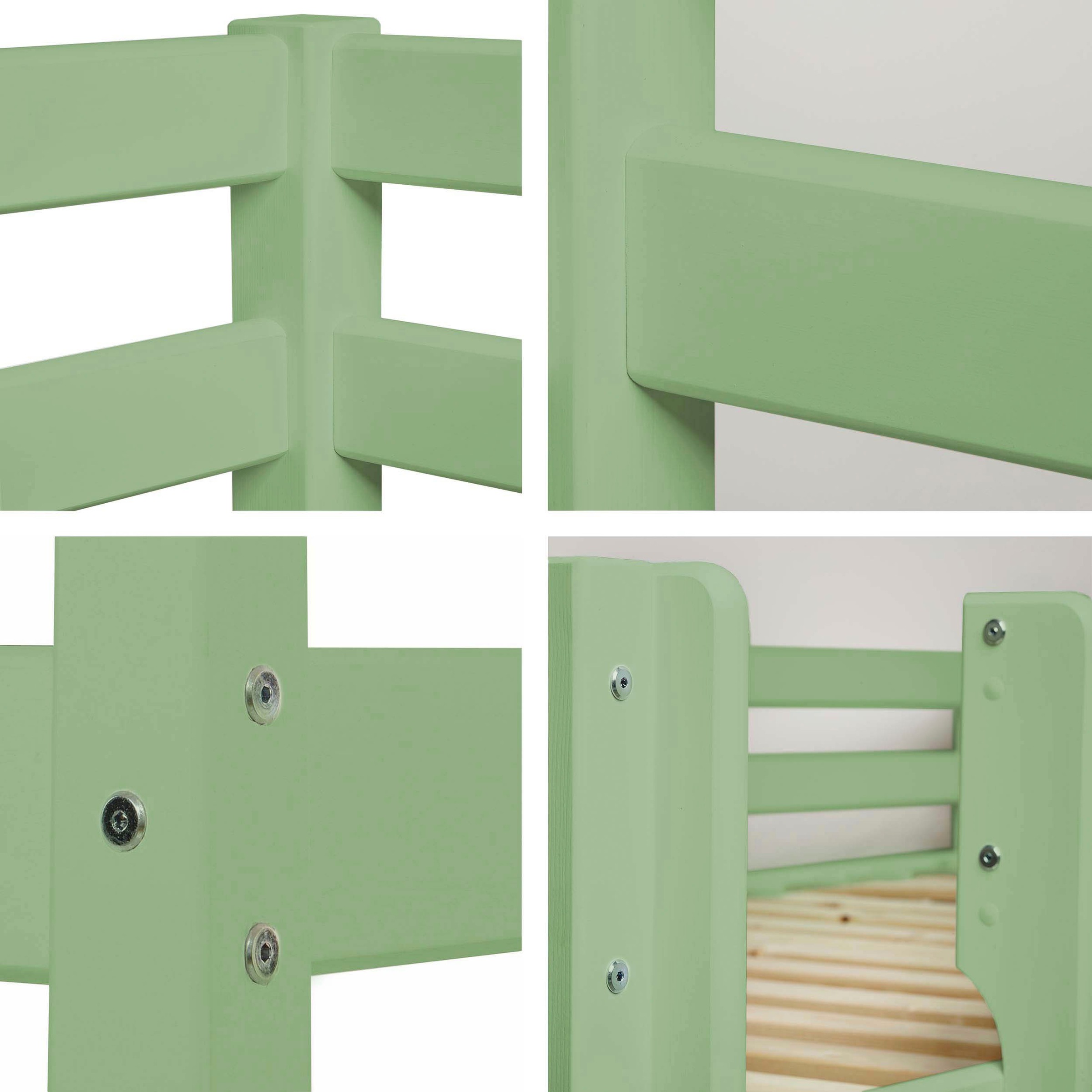 Hoppekids Spielbett »ECO COMFORT, Hochbett, in 2 Einzelbetten teilbar«, Höhe 72cm, Farbe & Größe & Matratze