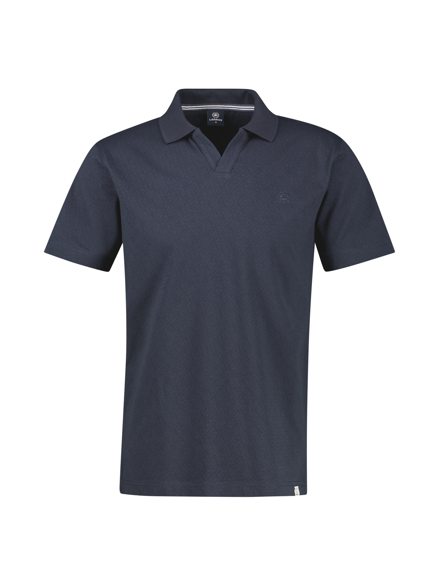 LERROS Poloshirt »Modernes Poloshirt mit Jaquard-Muster und knopflosem Kragen«