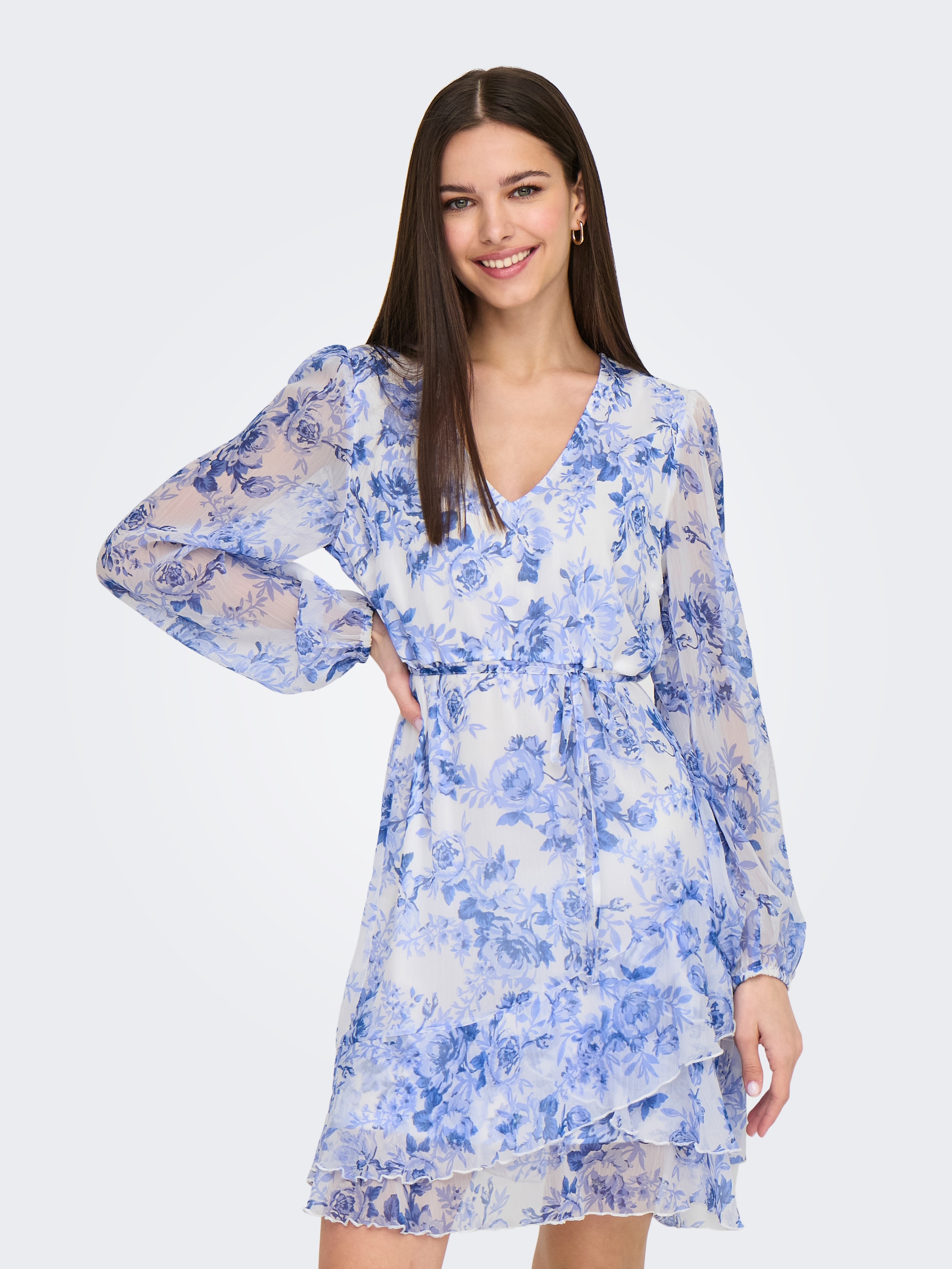 ONLY Minikleid "ONLMIRIAM LIFE L/S LAYERED DRESS PTM", Sommerkleid günstig online kaufen