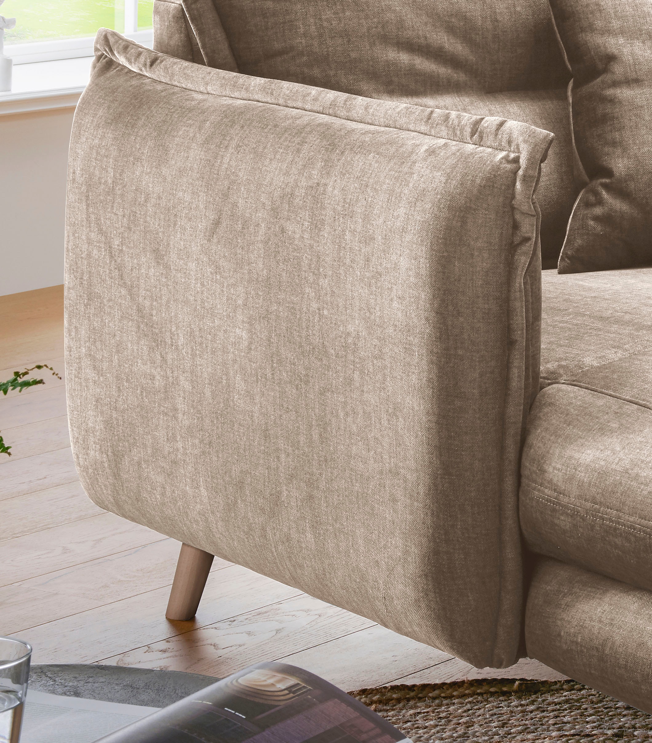 INOSIGN Loveseat »Lazio«, moderner Sessel mit einer bequemen Polsterung, 2 Stk. Zierkissen
