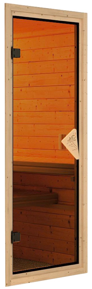 Karibu Sauna »Astrid 2«, (Set), 9-kW-Bio-Ofen mit externer Steuerung