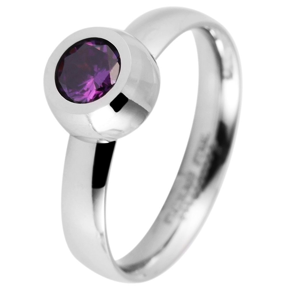 Adelia´s Fingerring »Damen Ring aus Edelstahl mit Zirkonia«