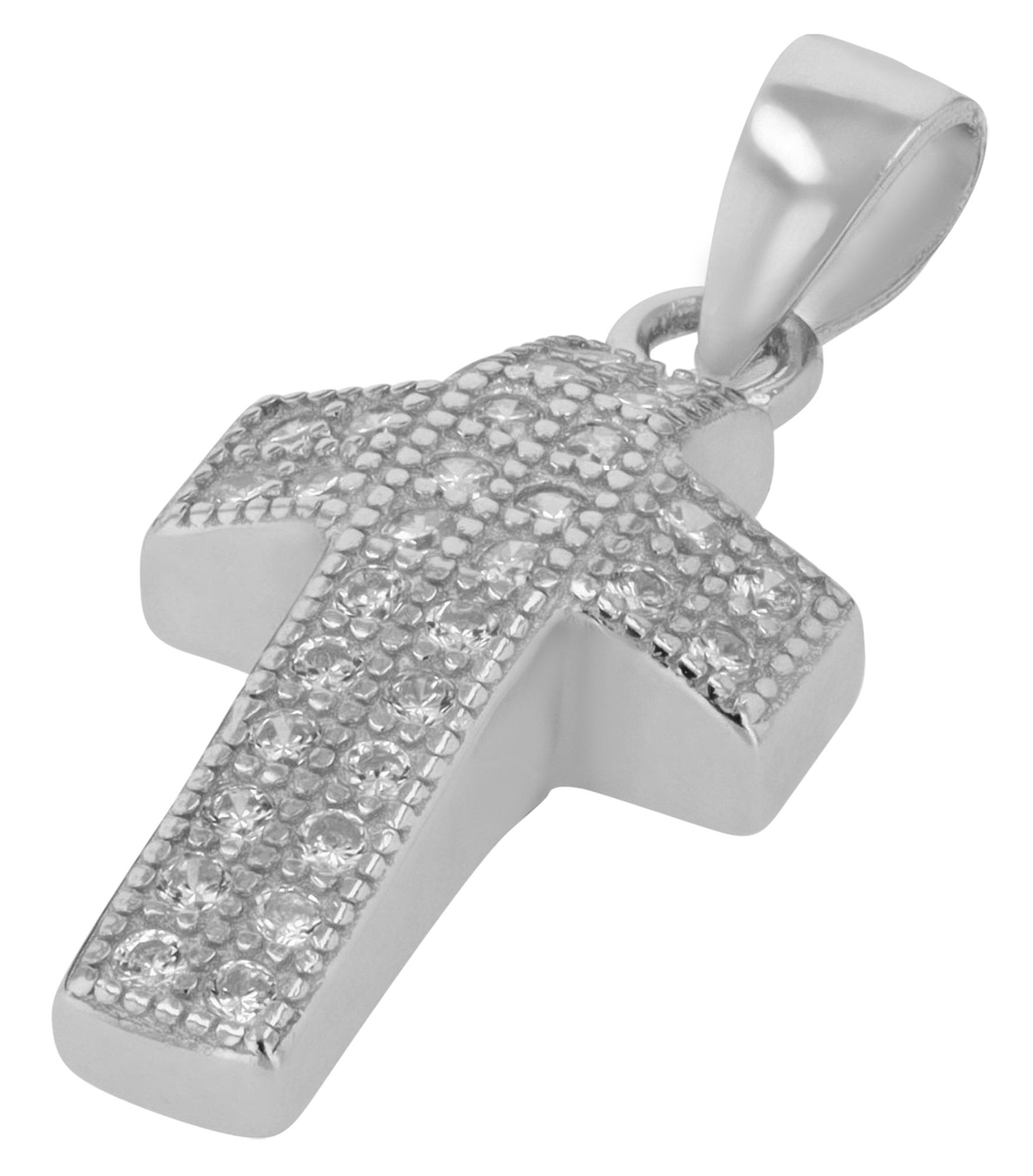 Adelia´s Kettenanhänger »Damen Anhänger – Kreuz Kreuzanhänger aus 925 Silber mit Zirkonia«  Ideal als Geschenk – dezent und elegant