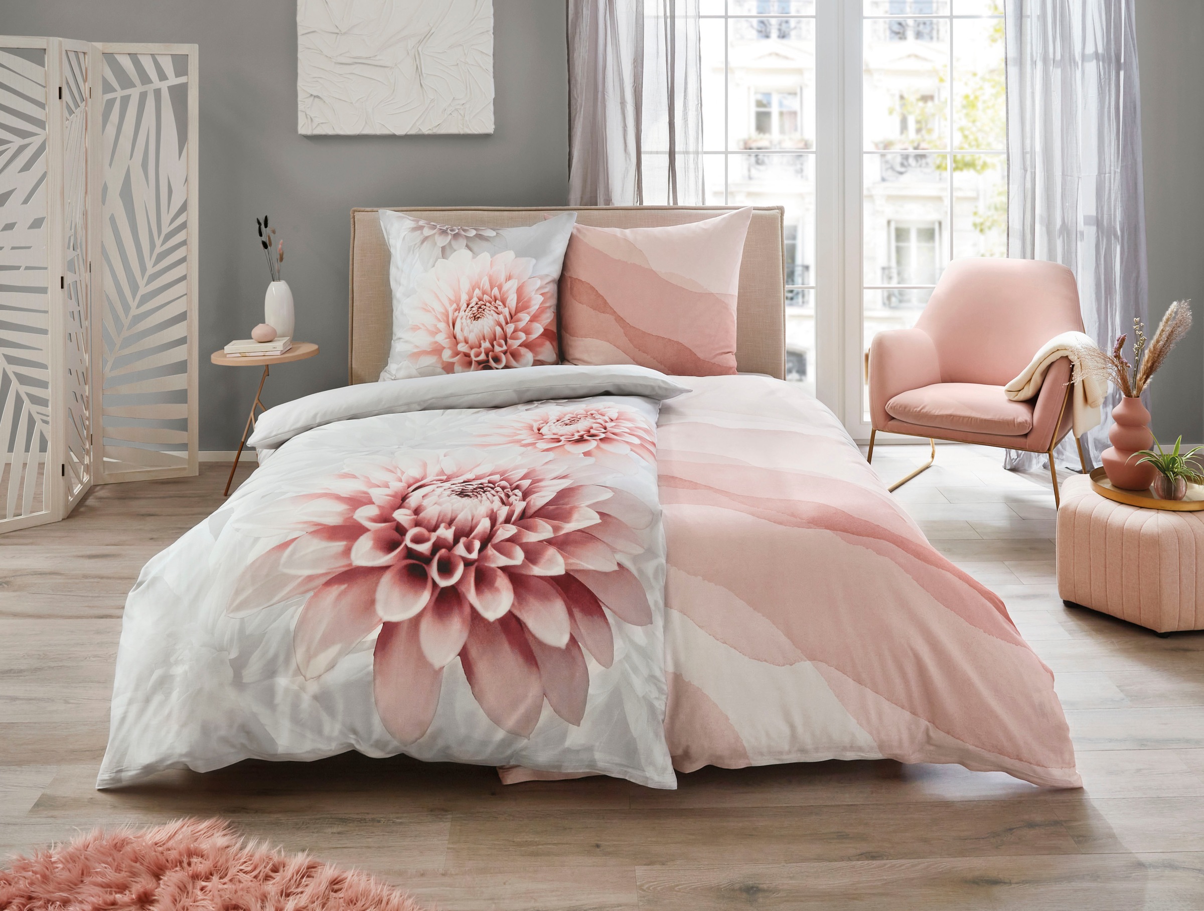 Kleine Wolke Bettwäsche "Dalie" 2 Stk. mit floralem Dessin günstig online kaufen