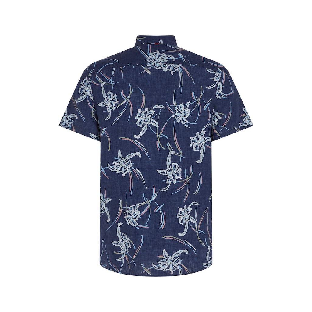 Tommy Hilfiger Leinenhemd »LI TROPICAL PRT SF SHIRT«, mit tropischen Print