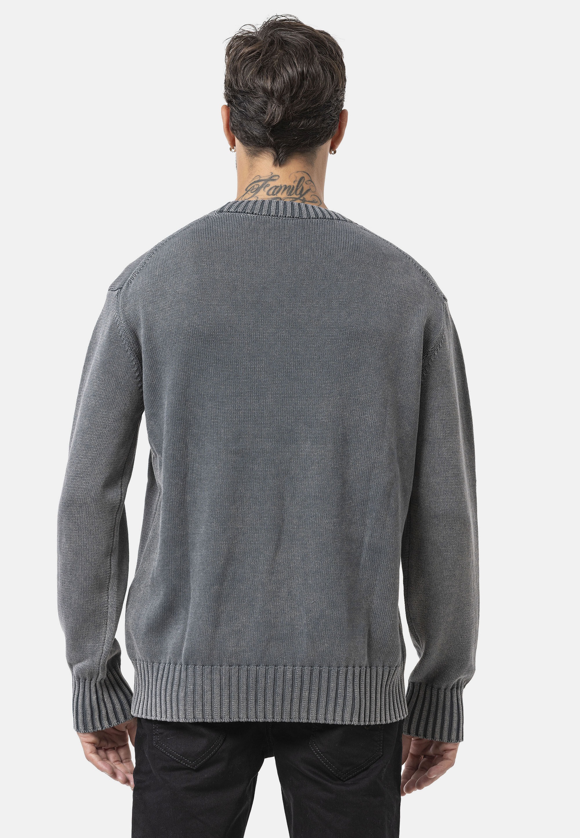 Cipo & Baxx CP289 Knit Sweater Anthracite XL 2
