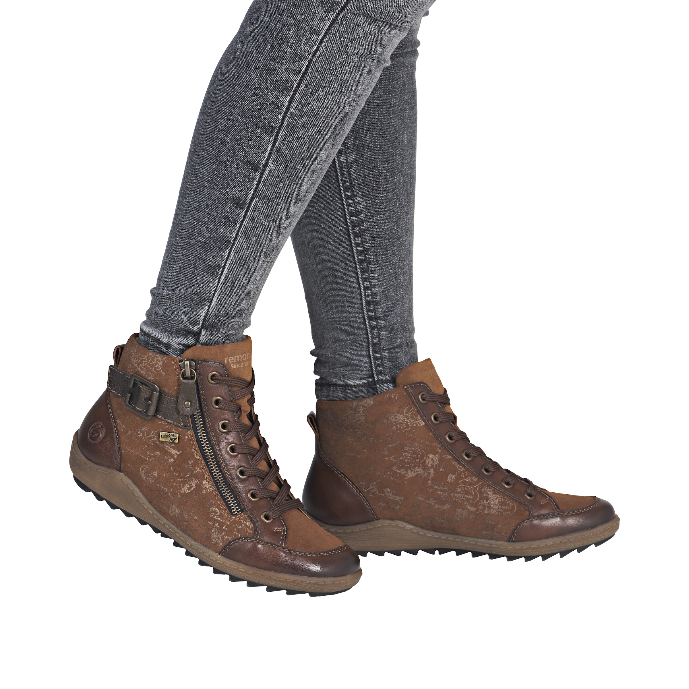 Remonte Schnürboots, Winterboots, Stiefelette, Casual Boots, wasserabweisende TEX-Membran
