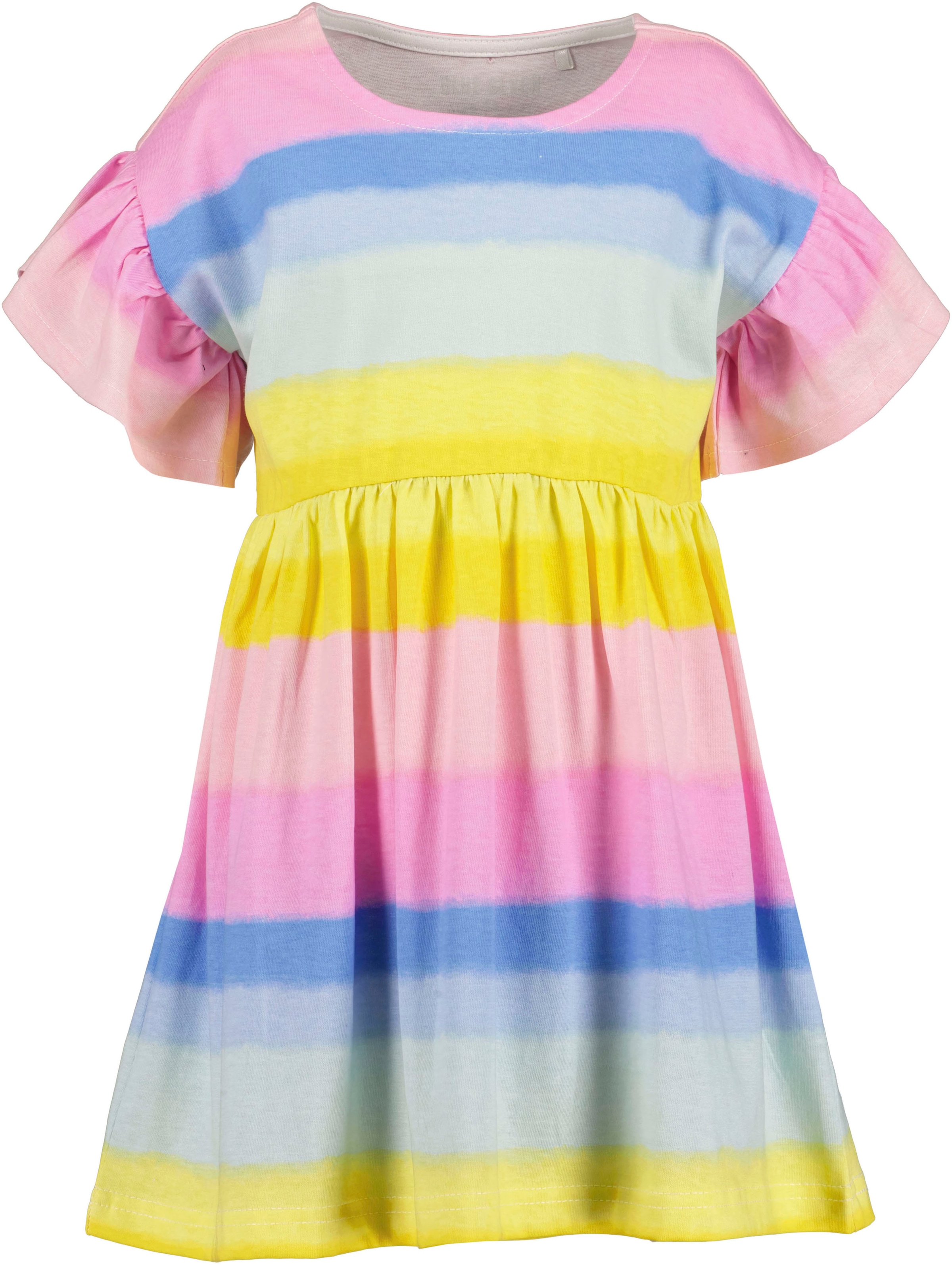 Blue Seven Sweatkleid 1 tlg. tlg. mit süßem Volants an den leicht überschnittenen Schultern