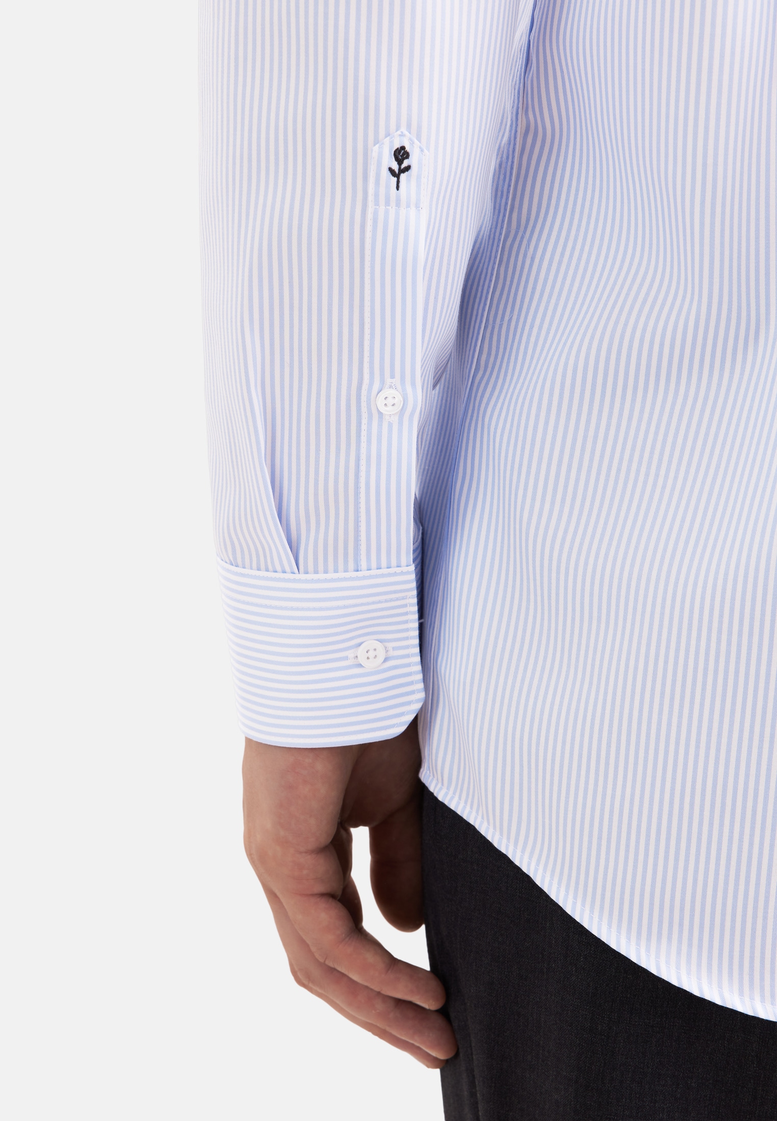 seidensticker Businesshemd »Schwarze Rose« Comfort 1/1 Kentkragen Gestreift