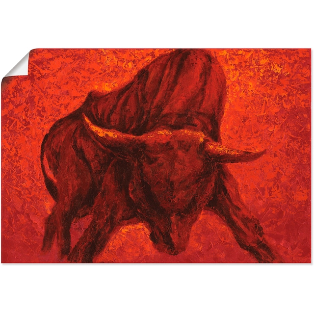 Artland Wandbild »Katalanischer Stier«, Wildtiere, (1 St.), als Alubild,  Leinwandbild, Wandaufkleber oder Poster in versch. Größen bestellen | BAUR