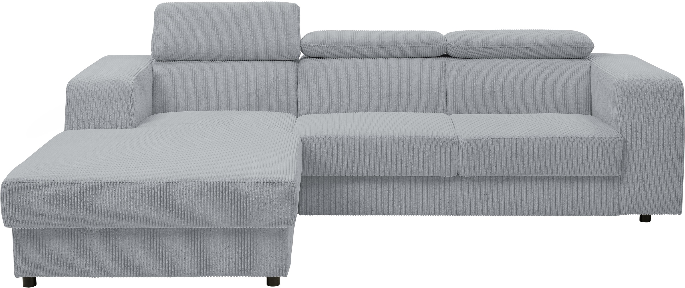 WERK2 Ecksofa »Cherry, modernes Sofa mit Komfortfunktionen, Breite 270cm, L-Form,«, bequem, mit verstellbaren Kopfteilen, Schlaffunktion und Bettkasten
