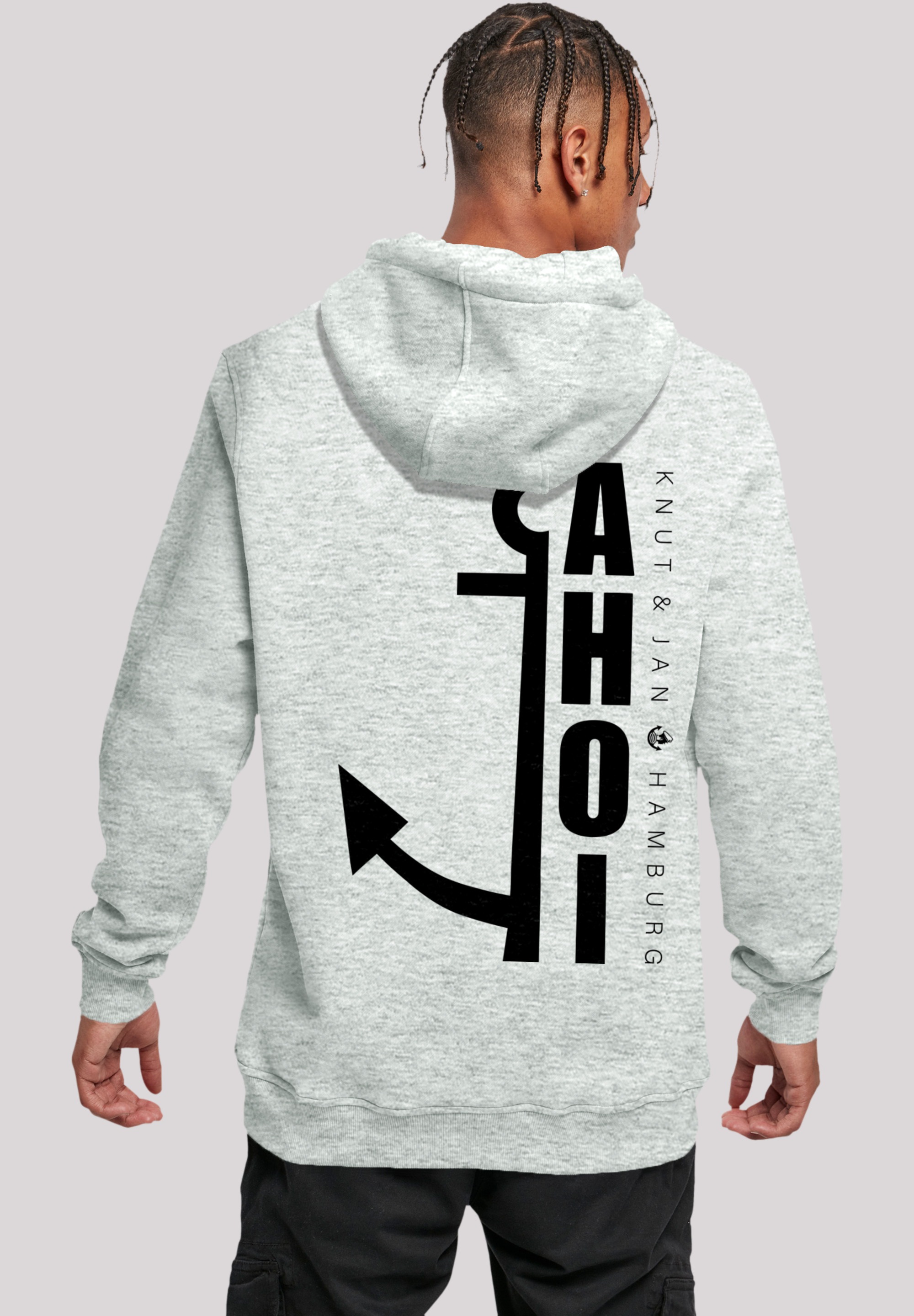 F4NT4STIC Kapuzenpullover »Ahoi Anker Crop Knut & Jan Hamburg«, Print