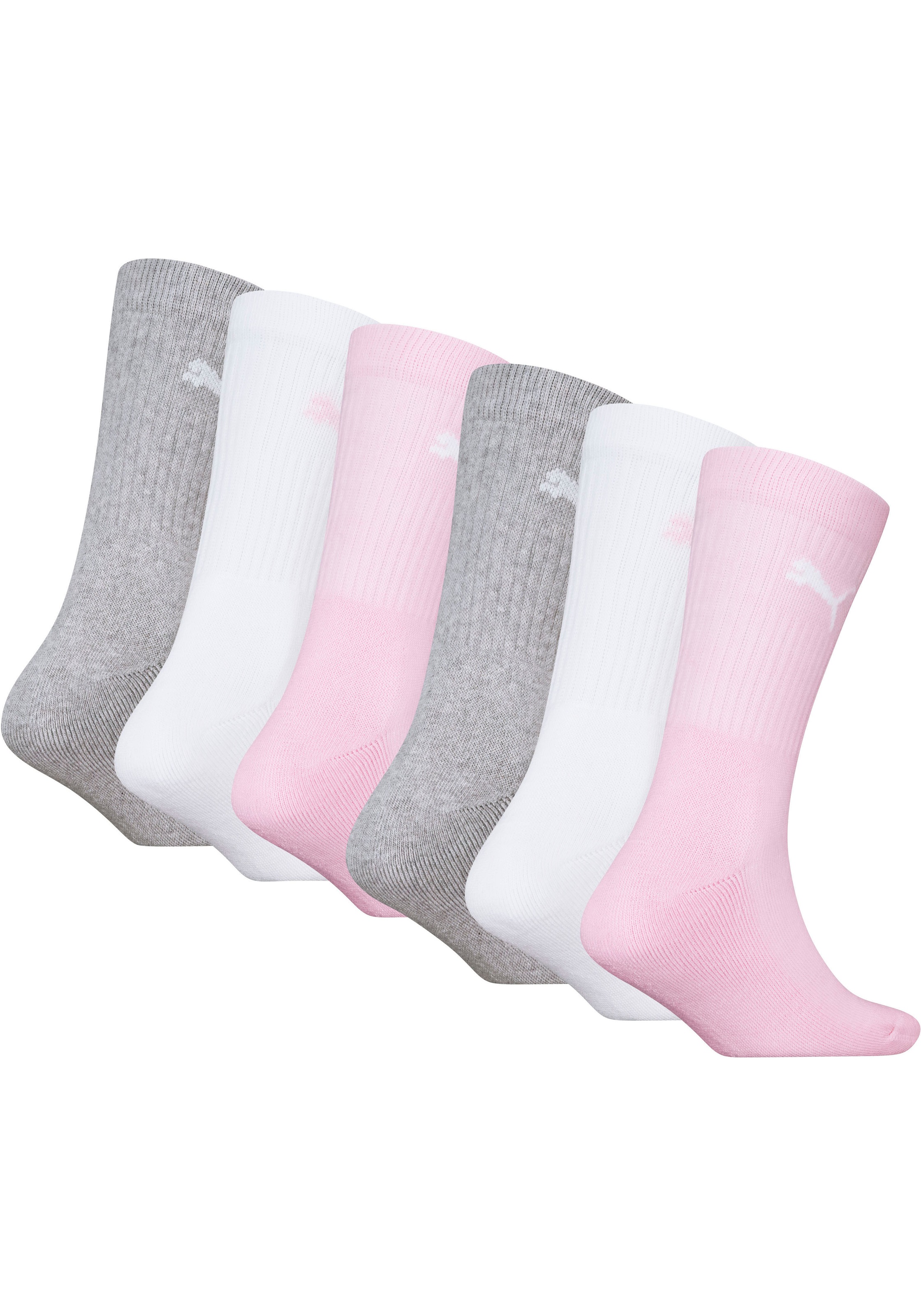 PUMA Socken "PUMA JUNIOR CREW SOCK 6P ECOM" 6 Paar, 6 Stk. tlg. gepolsterte günstig online kaufen