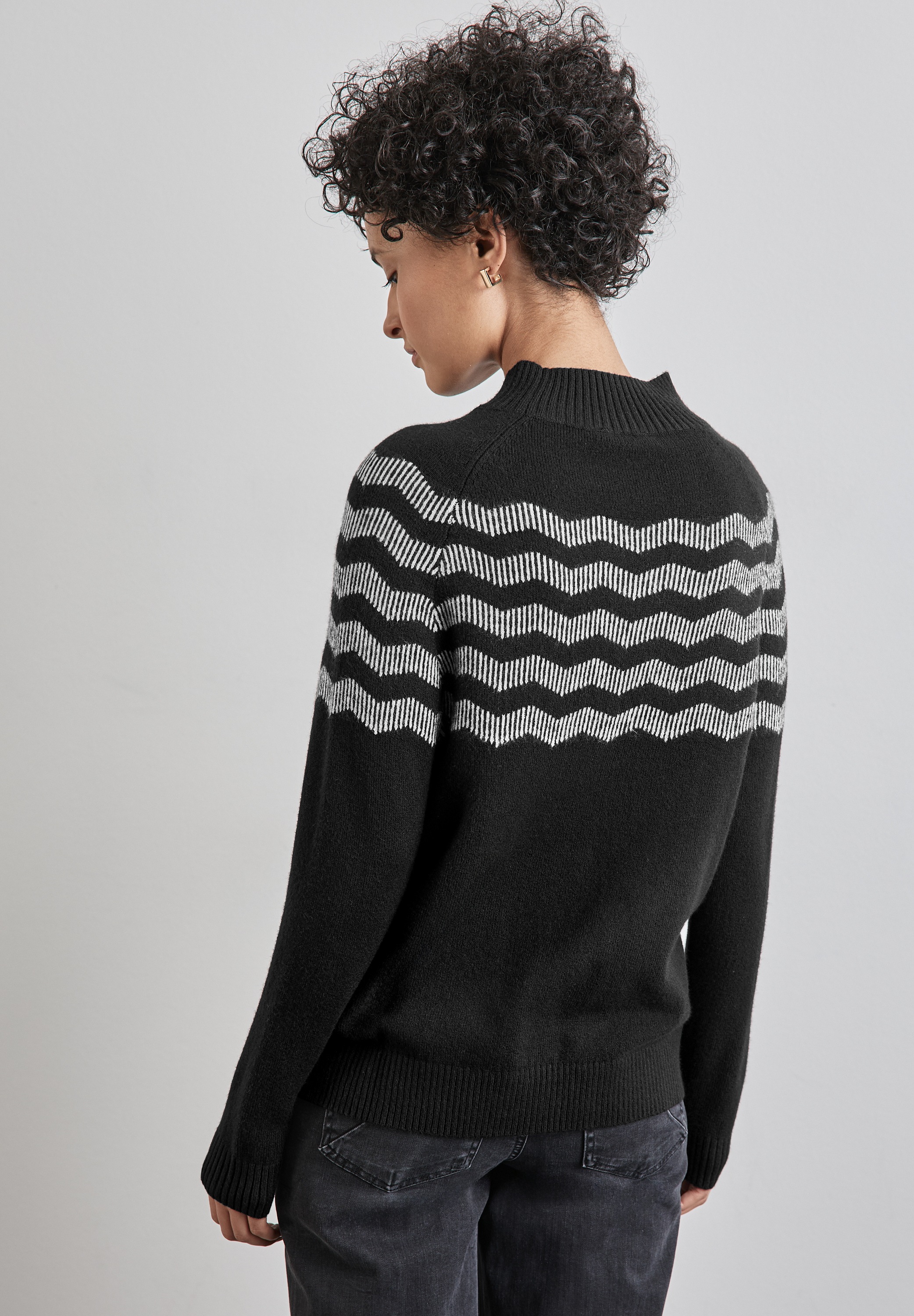 STREET ONE Strickpullover, mit Stehkragen