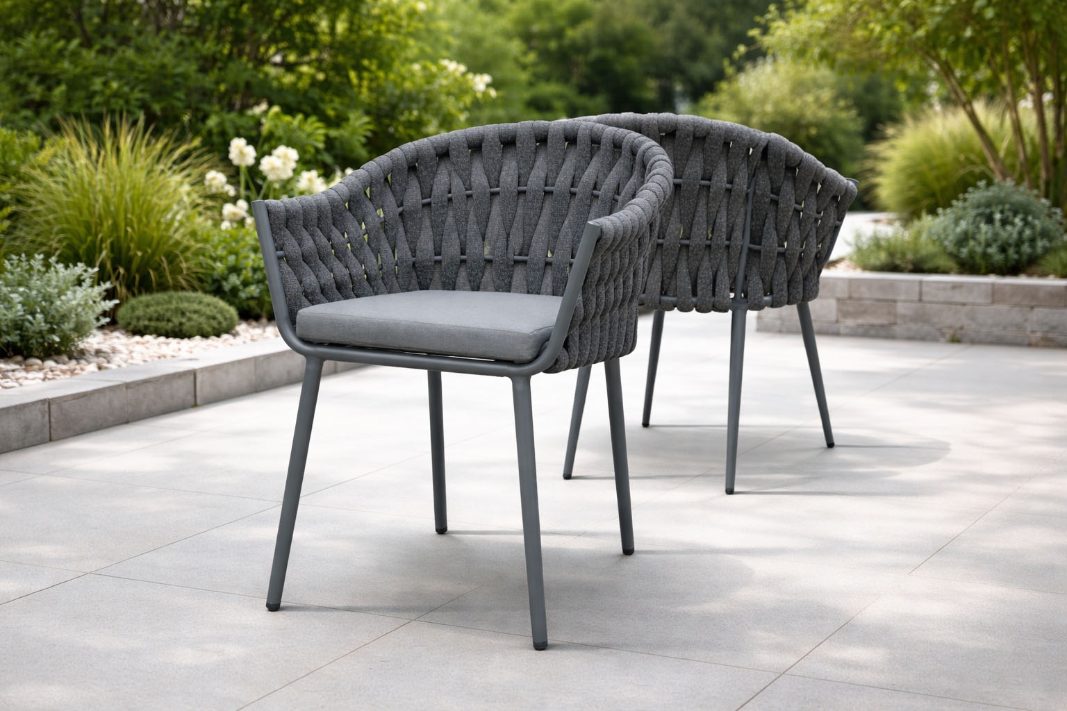 Destiny Garten-Essgruppe »MOLINO ARONA Essgruppe 4 Se + Tisch Ø120/170cm« Set,  Tisch ausziehbar