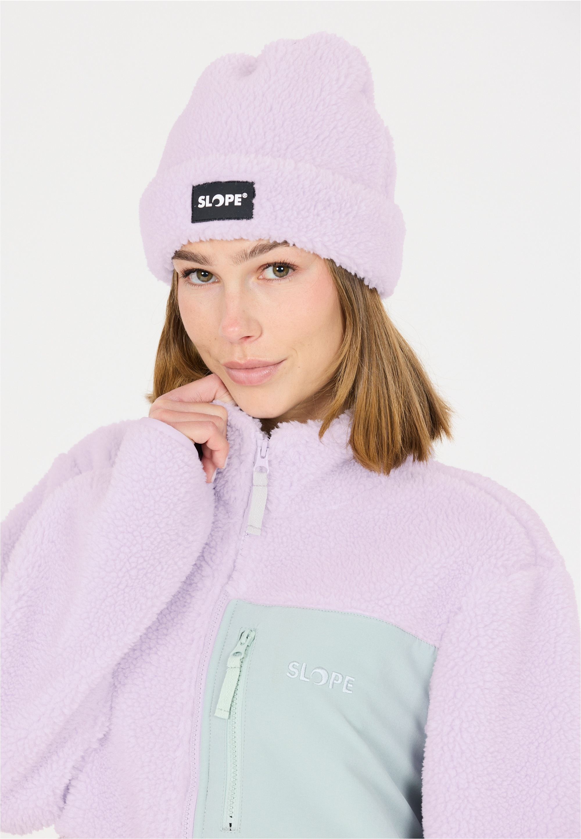 SLOPE Fleecejacke »Katau« aus wärmendem Teddy-Stoff
