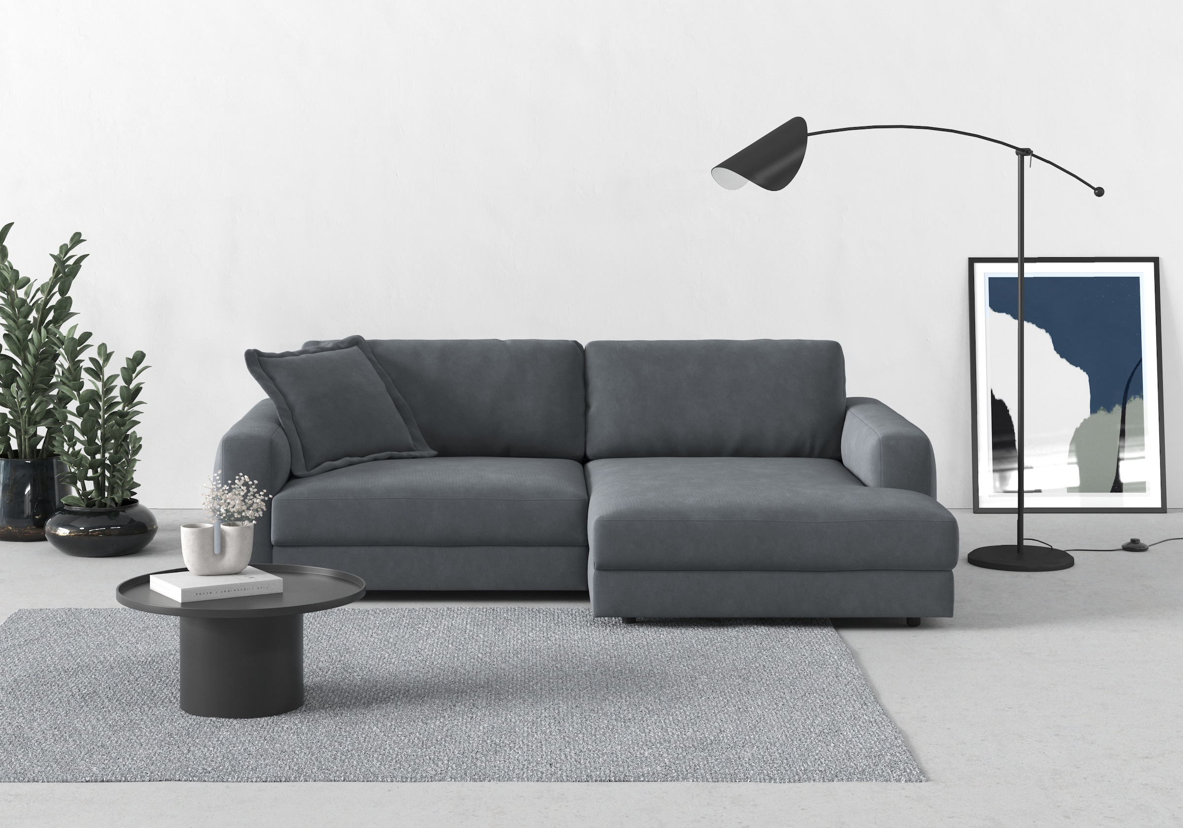 TRENDMANUFAKTUR Ecksofa »Bourbon, Designsofa mit tollem Sitzkomfort, L-Form,«, extra tiefe Sitzfläche, wahlweise mit Sitztiefenverstellung
