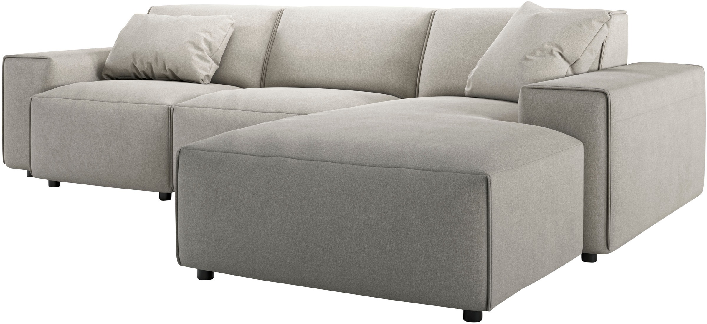 andas Ecksofa »Glimminge L-Form auch in Breitcord, Feincord + Easy care-Bezug,«, Breite 264, Zierkissen