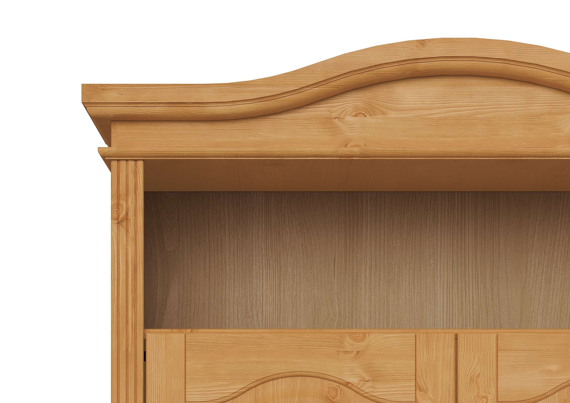 OTTO home Wäscheschrank »Konrad, mit Bank, Garderobenschrank, Schubladen, Massivholz« H/B/T mit Bank ca. 206/110,5/70 cm,  viel Stauraum, langlebige Qualität, ausziehbare Kleiderstange
