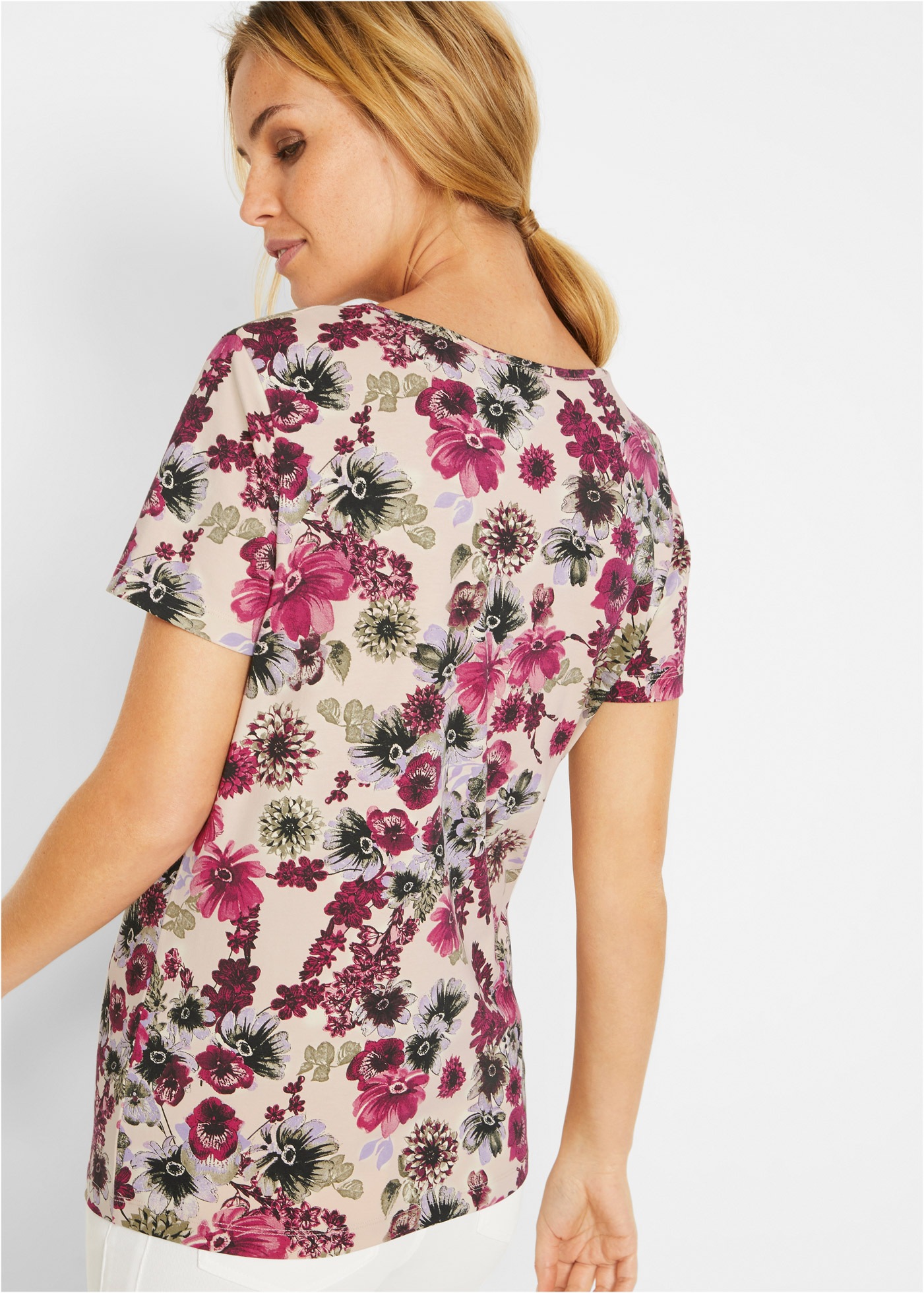 Thumbnail - bonprix T-Shirt Packung, 2 schmale Passform, Kurzarm, für Frühling und Sommer