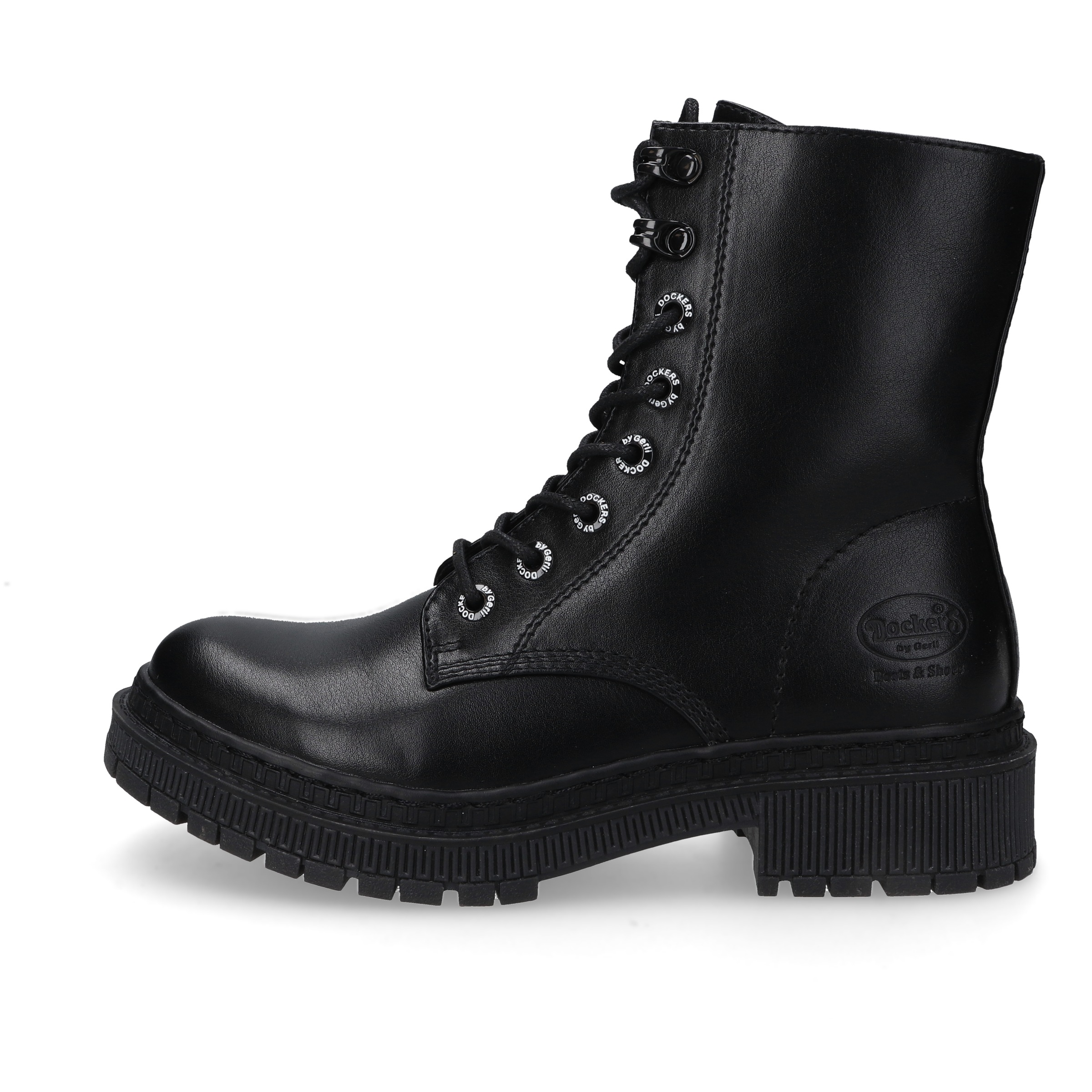 Dockers by Gerli Schnürboots, Biker Boots mit Reißverschluss