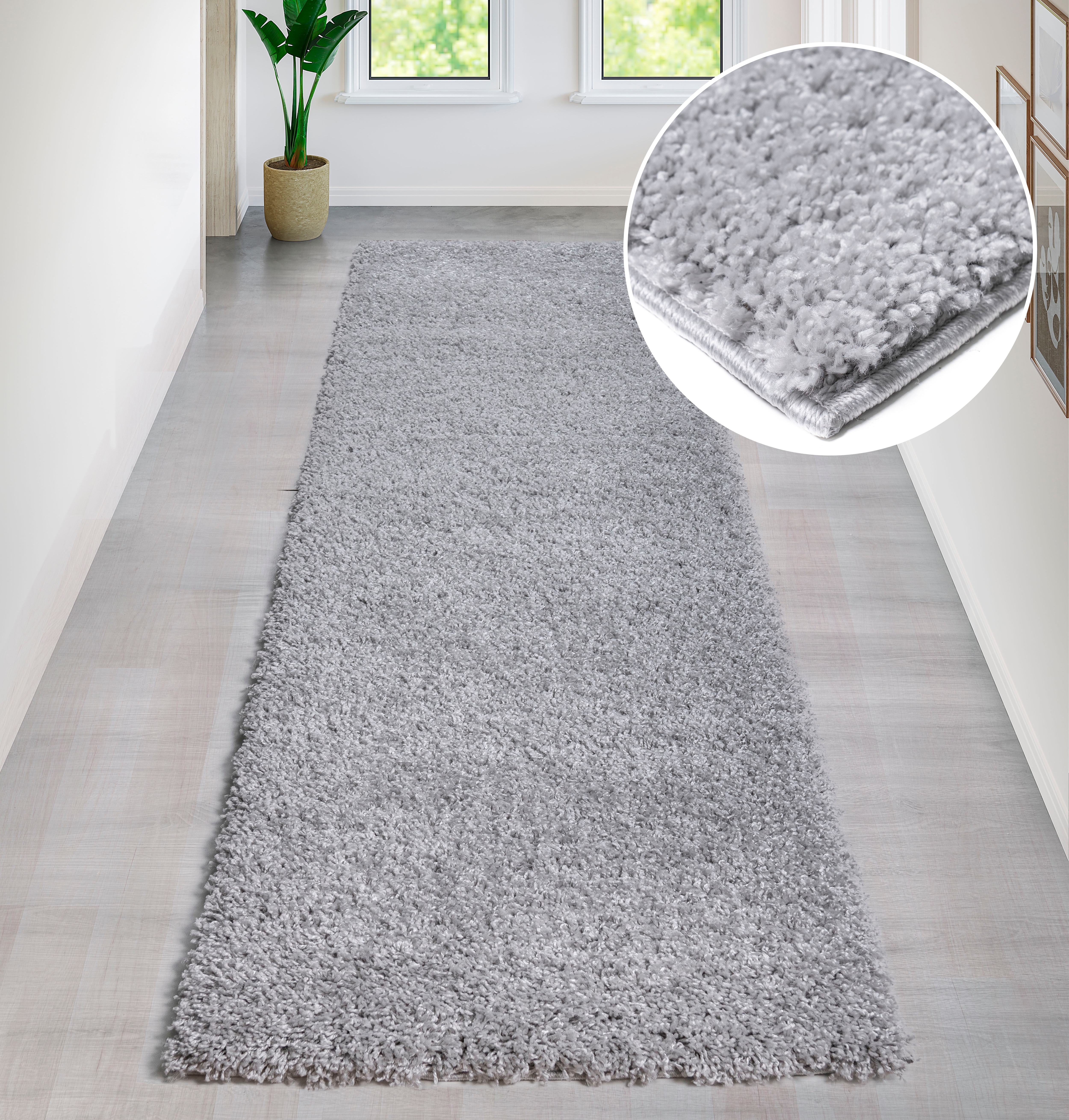 OTTO home Hochflor-Teppich "Viva Shaggy, in Standard- und Premium-Qualität, 30 mm oder 45 mm Höhe" rechteckig 30 mm Höhe Uni Farben, einfarbig, weich, kuschelig, Läufer, Kundenliebling