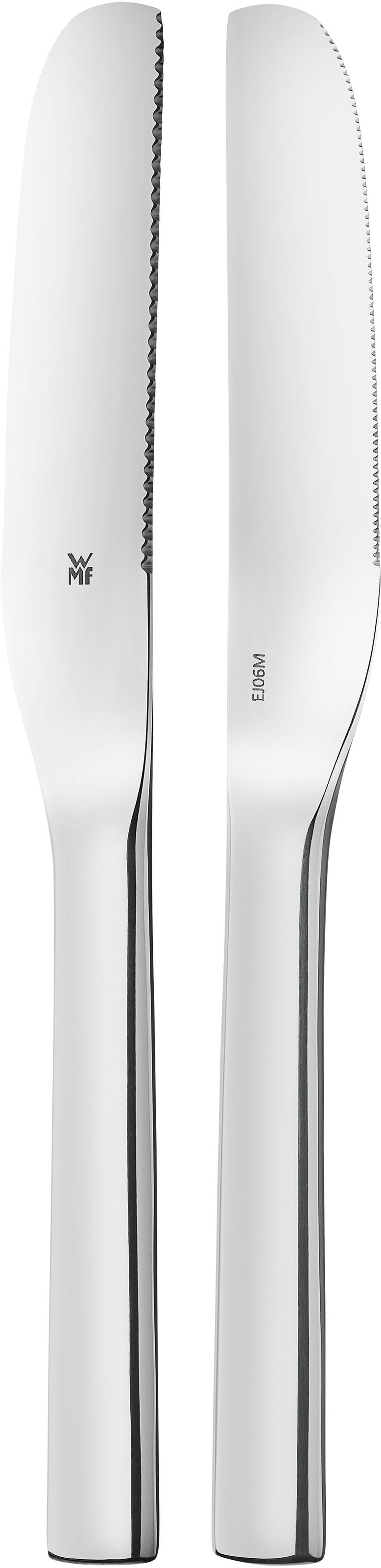 WMF Besteck-Set »Nuova«, (Set, 2 tlg.), 2-tlg., Wellenschliff, 19,5 cm, Cromargan Edelstahl rostfrei 18/10