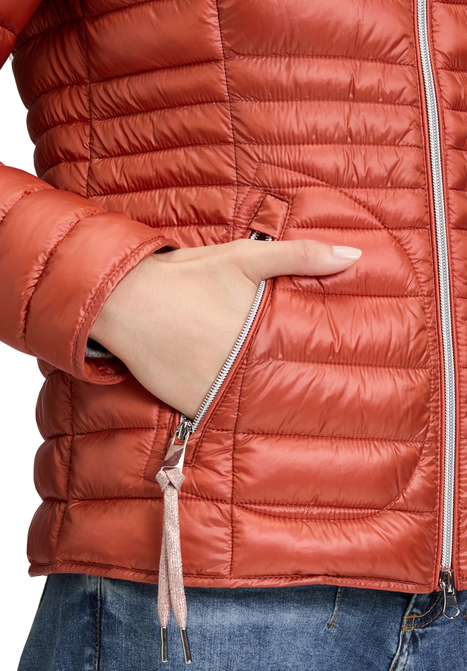 Cartoon Steppjacke »Cartoon Damen Steppjacke mit Reißverschlusstaschen«, mit Kapuze