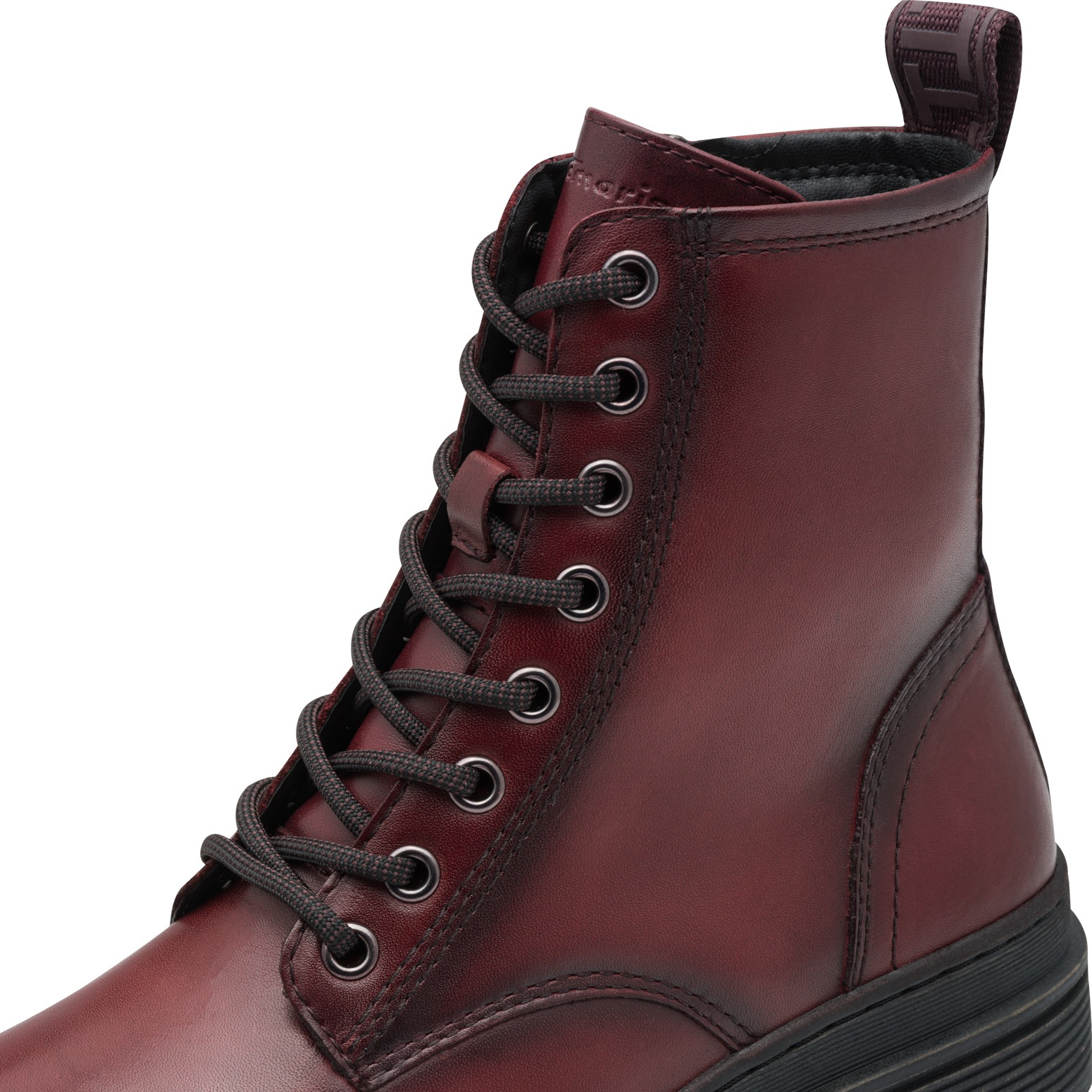 Tamaris Schnürboots, Blockabsatz, Schnürstiefelette in angesagter Used Optik