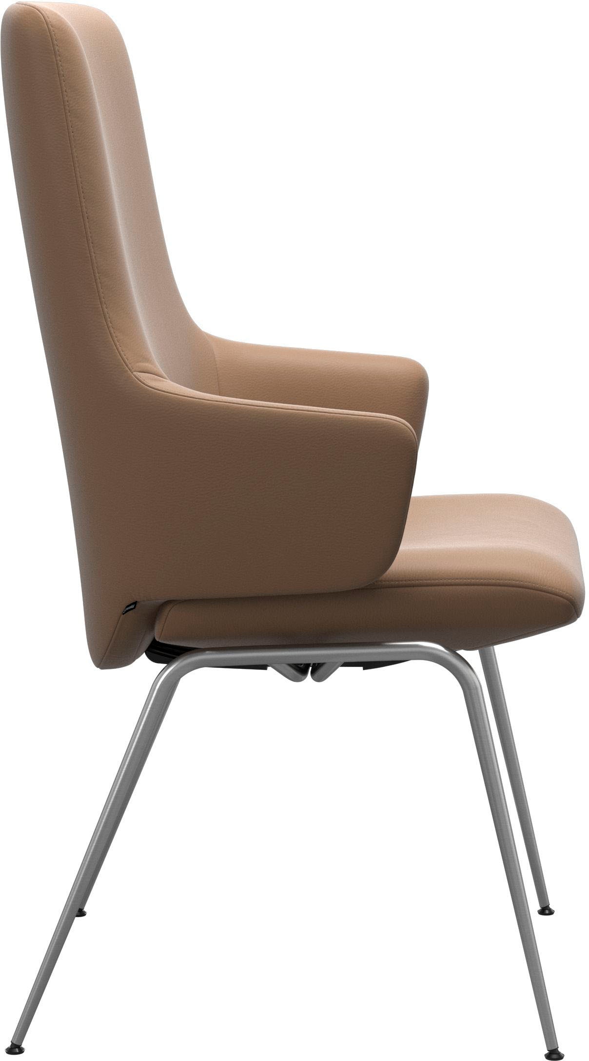 Stressless® Polsterstuhl »Laurel«, Leder PALOMA, High Back mit Armlehne, Größe L, mit Beinen aus Stahl in Schwarz matt
