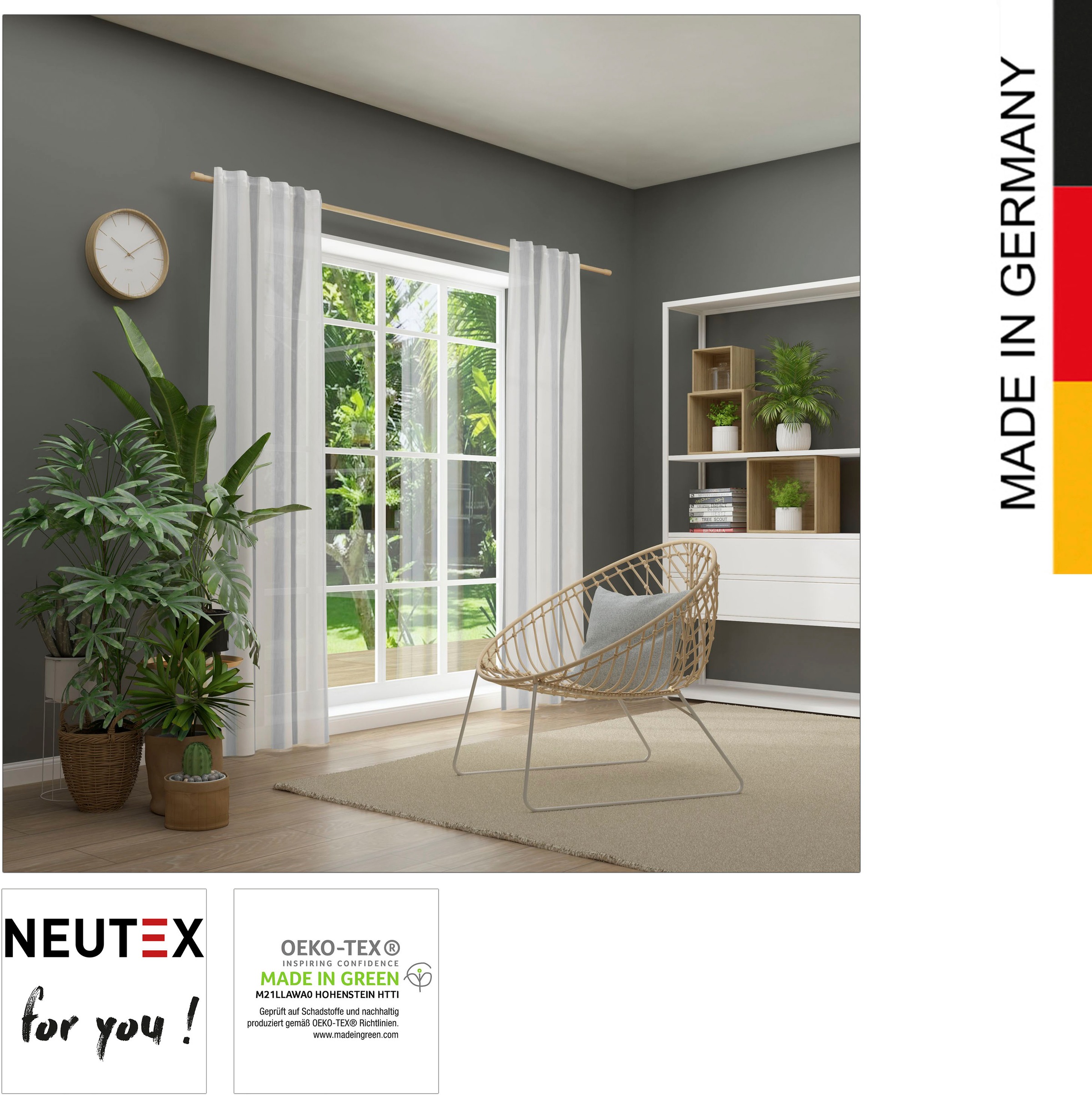 Neutex for you! Vorhang »Bandolo«, (1 eleganter Längsstreifen St.), Rechnung BAUR auf 