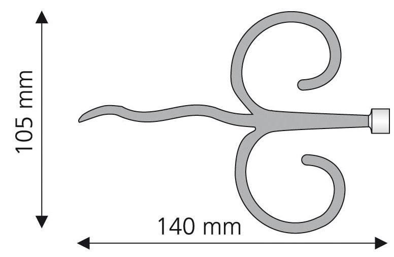 Liedeco Gardinenstangen-Endstück »Diana« für Gardinenstangen Ø 16 mm