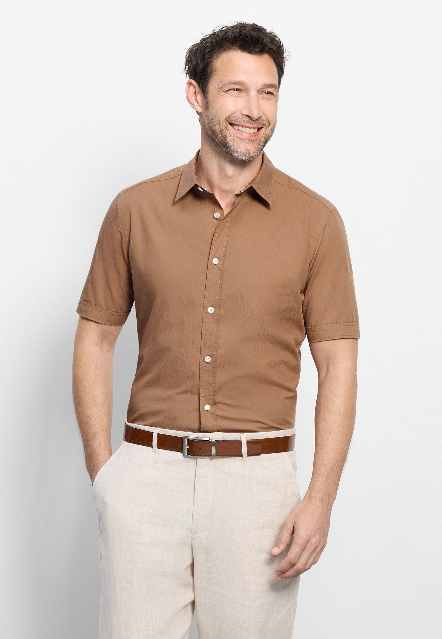 OLYMP Kurzarmhemd "OLYMP Casual, Regular Fit, Kent"