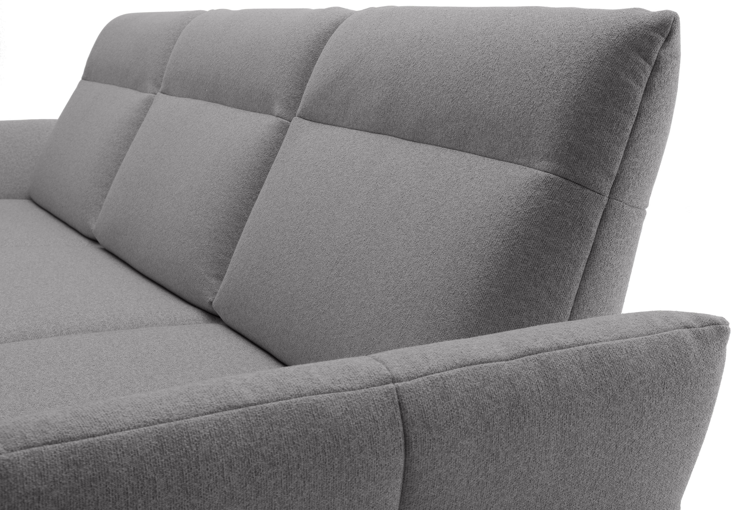 Creation BY ROLF BENZ Ecksofa »CR.460 Designsofa mit verstellbarer Rückenlehne, hochwertig & bequem« Sockel in Eiche, Alugussfüße in umbragrau, Breite 298 cm