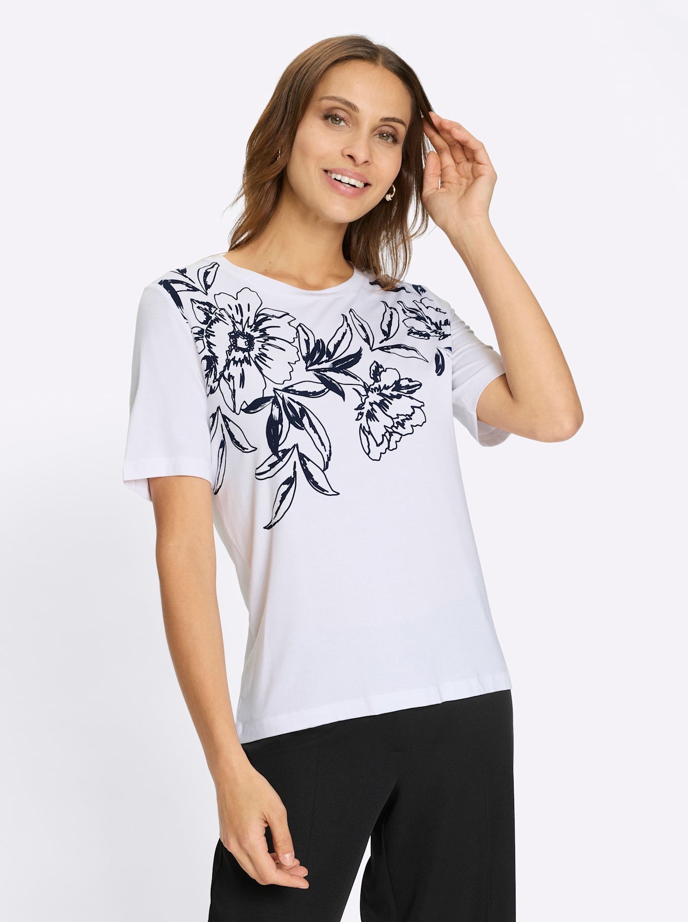 Lady Rundhalsshirt "Kurzarm-Shirt", 1 tlg. günstig online kaufen