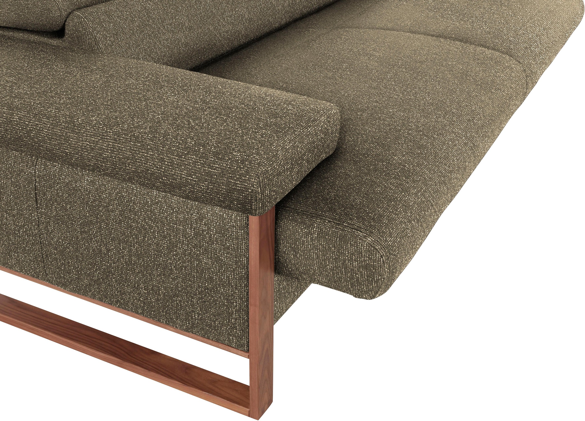 W.SCHILLIG 2-Sitzer »finn«, German Design Award 2016, Fußgestell Nussbaum natur, Breite 210 cm
