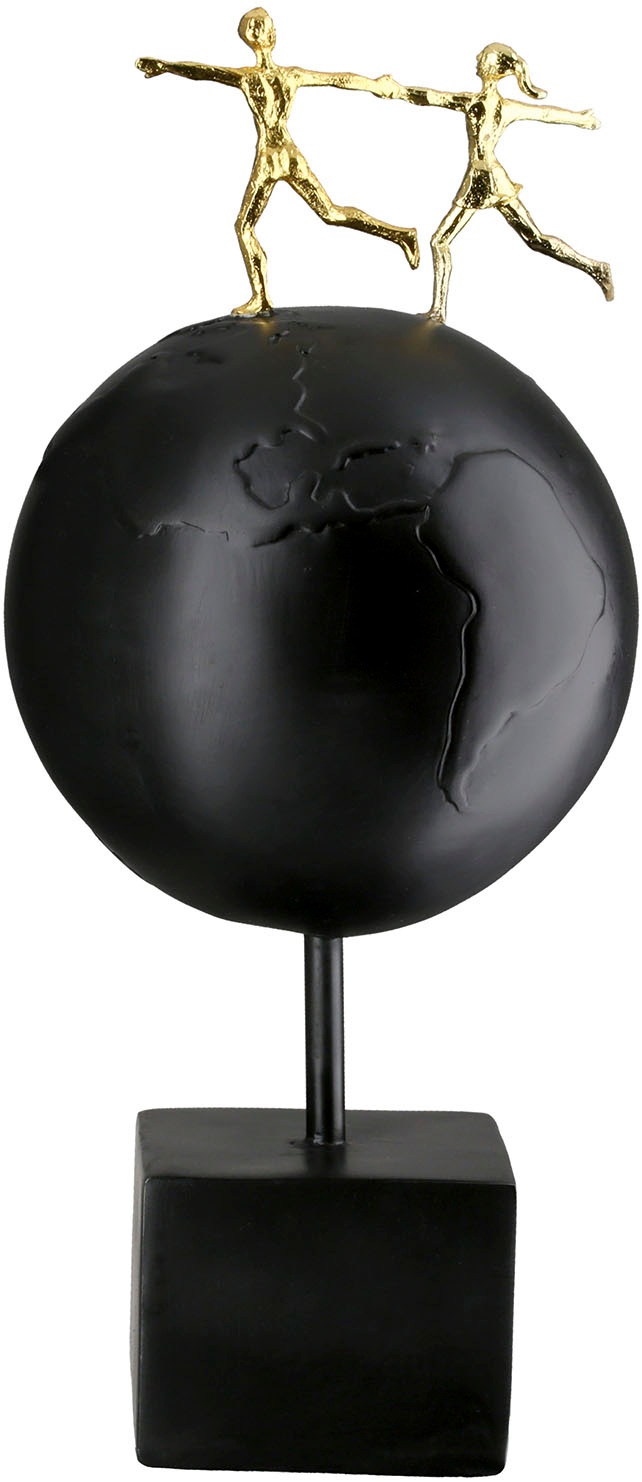 GILDE Dekoobjekt »Skulptur Erde; Paar Around the World schwarz H. 33,5 cm«