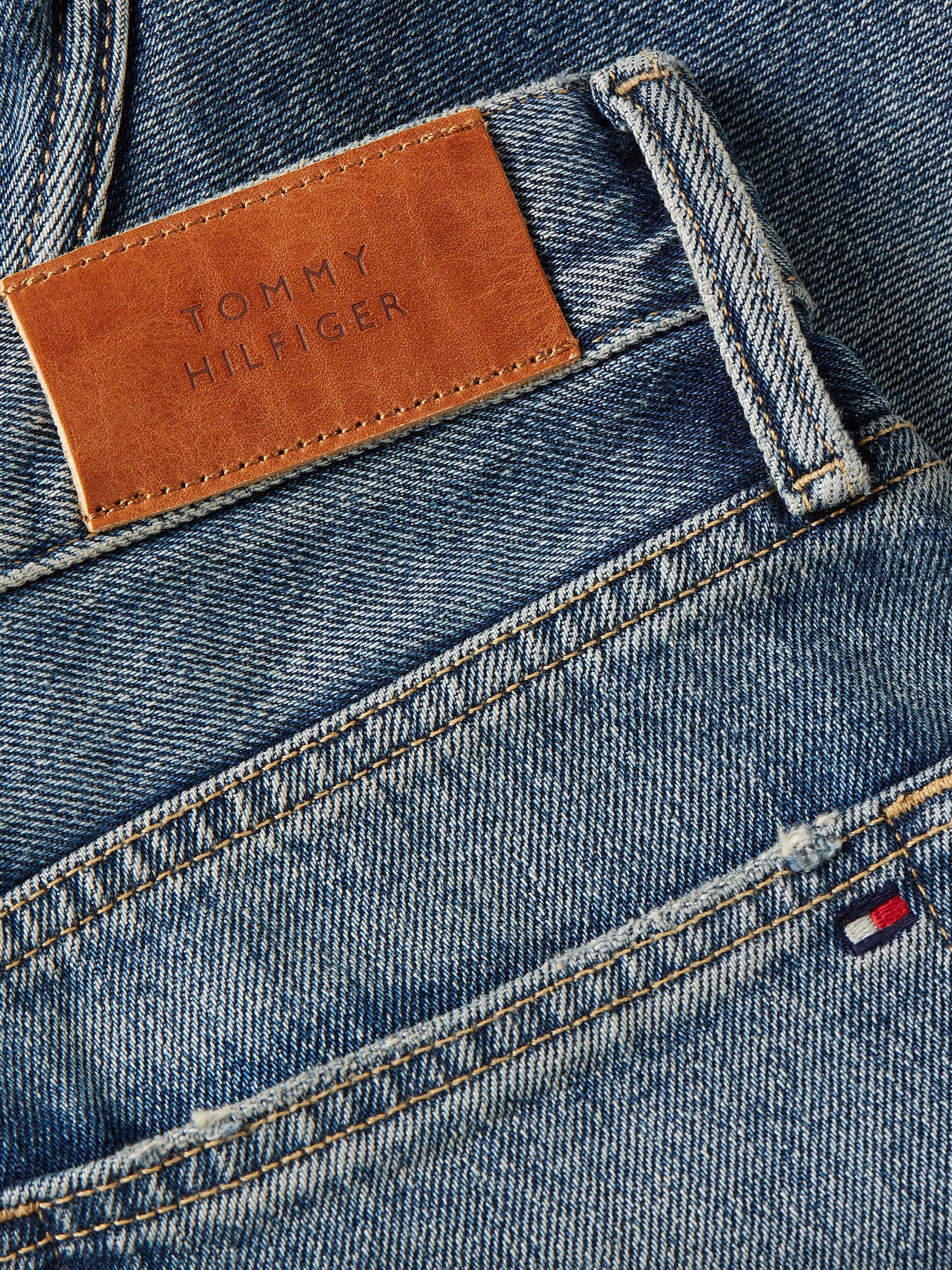 Tommy Hilfiger Shorts »DNM MINI FLARE SHORT HW SELI«, mit ausgestellter Beinform