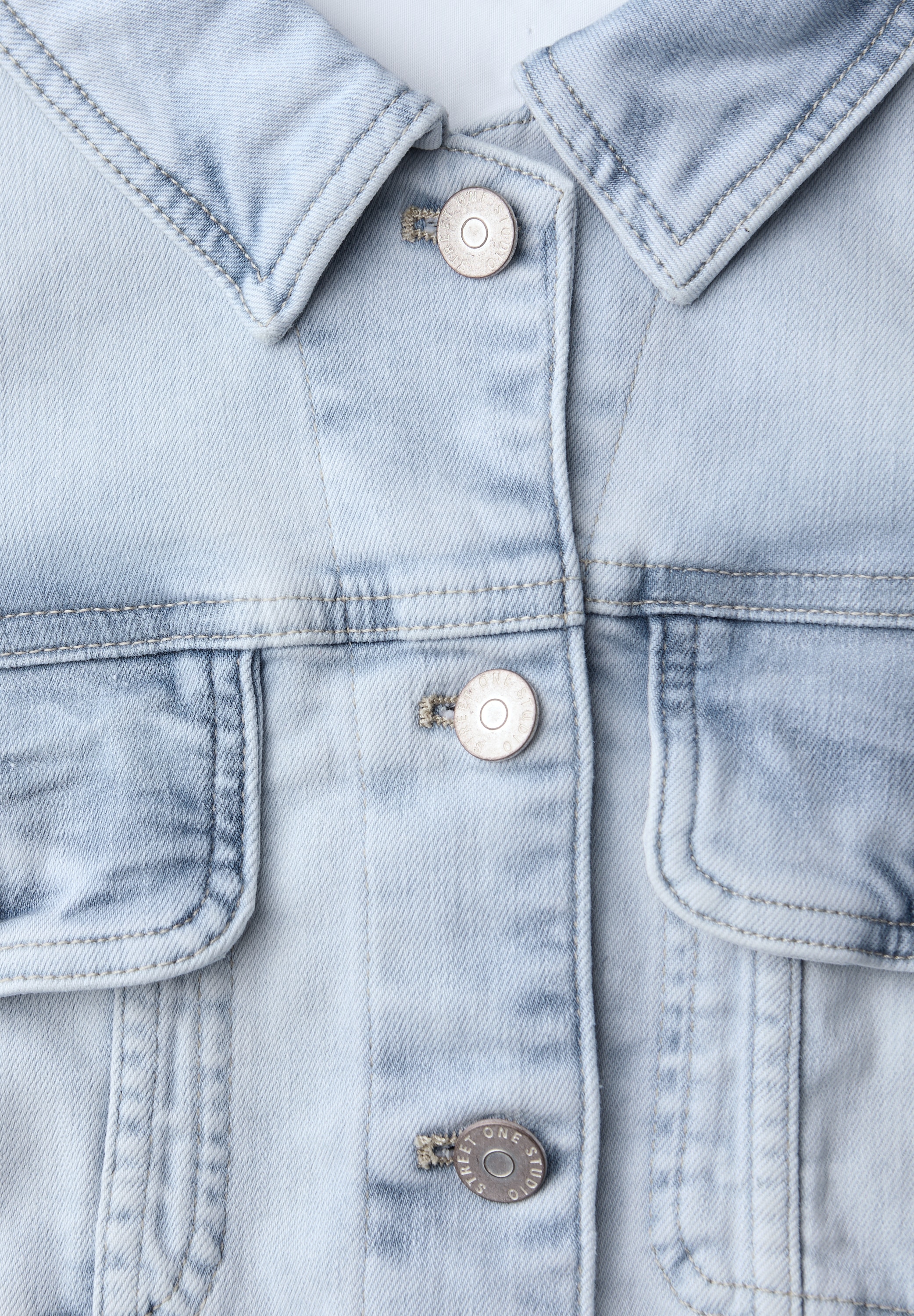 STREET ONE STUDIO Jeansjacke ohne Kapuze mit Brusttaschen