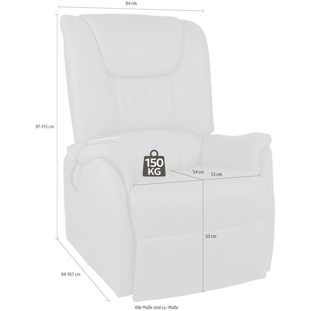Duo Collection TV-Sessel, mit Aufstehhilfe, bis 150 kg belastbar