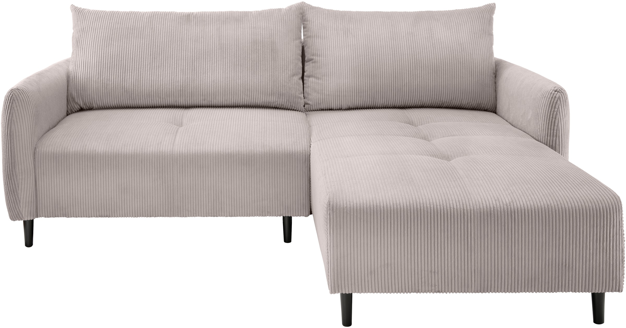 INOSIGN Ecksofa »Mara, L-Form, aktueller Cord Bezug und tolle Farben, schmale Armlehnen«, whlw. mit Bettfunktion,Recamiere links/rechts montierbar, Breite 238cm