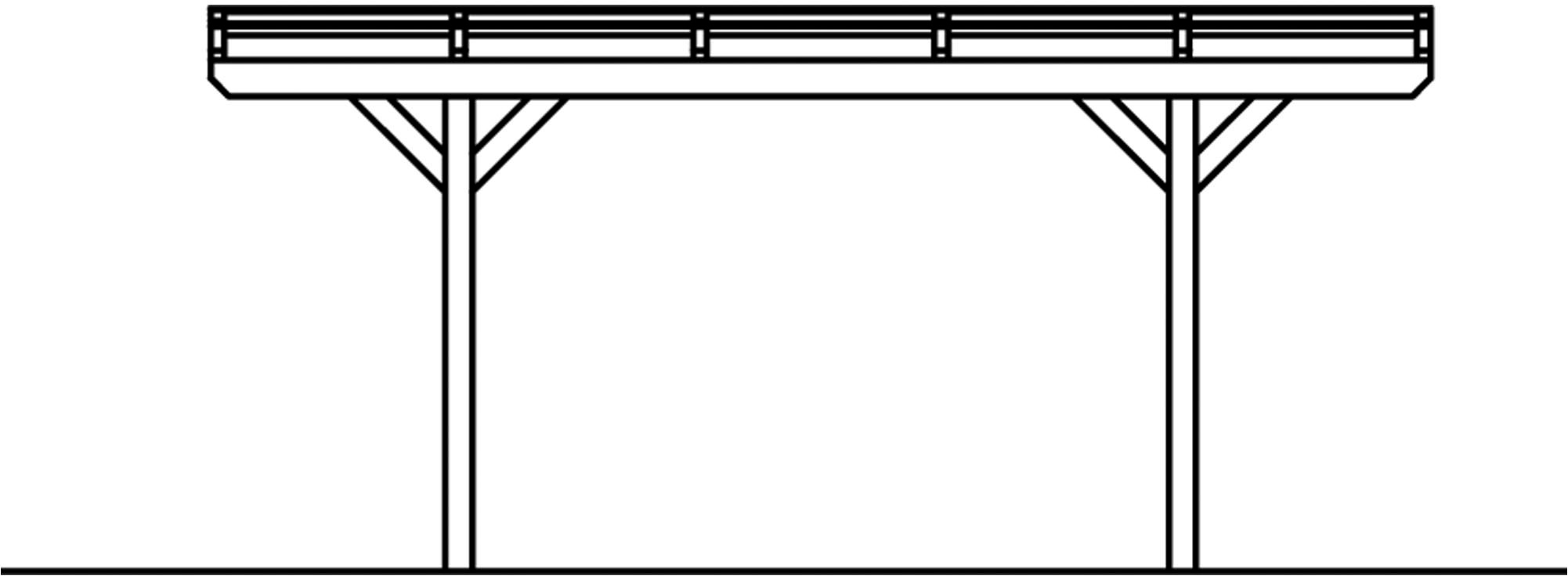 Skanholz Einzelcarport »Odenwald«, Holz, 326 cm, Anthrazit
