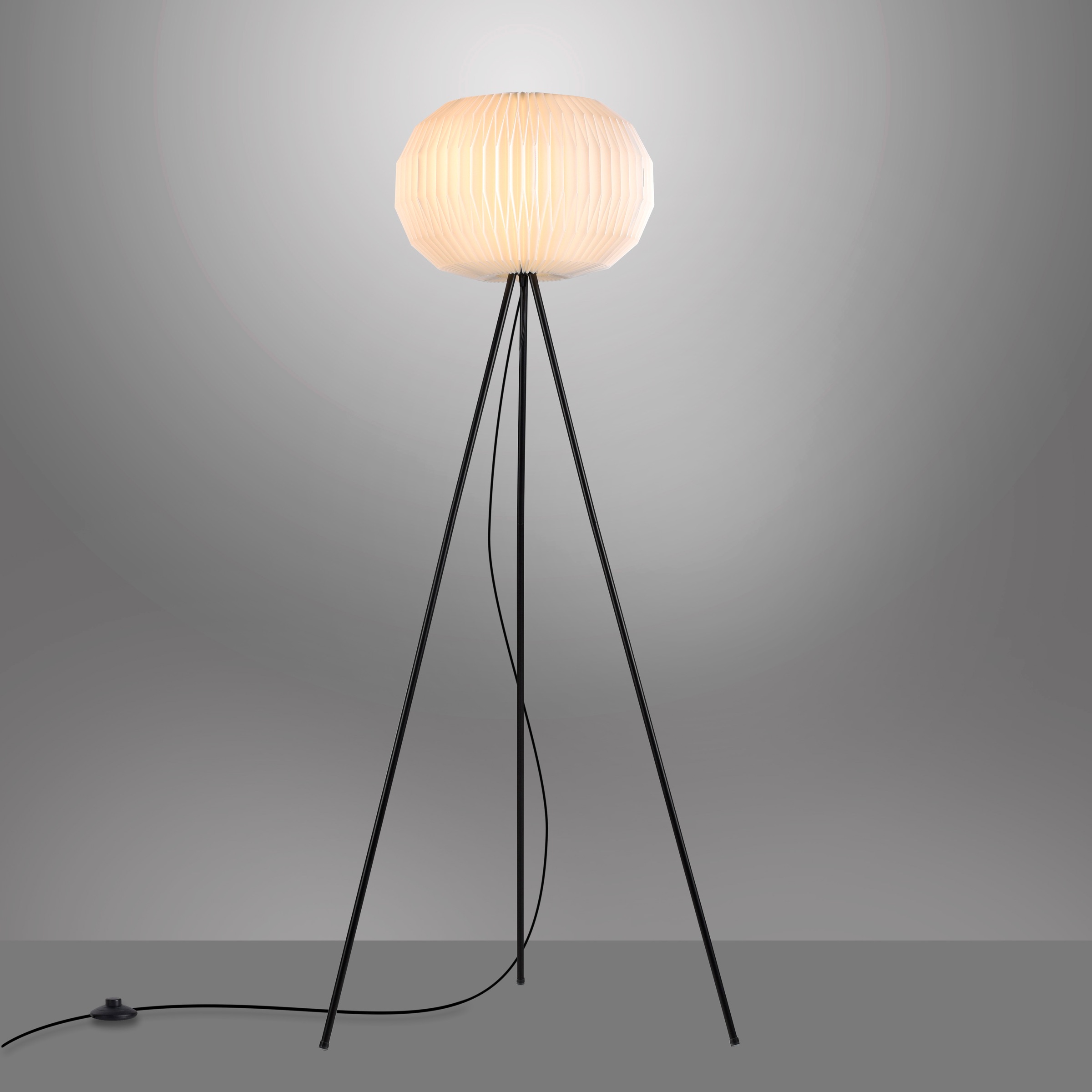 JUST LIGHT Stehlampe »PAPEL« E27 1 Stk. ExklusiveE27, Schalter, Fußschalter