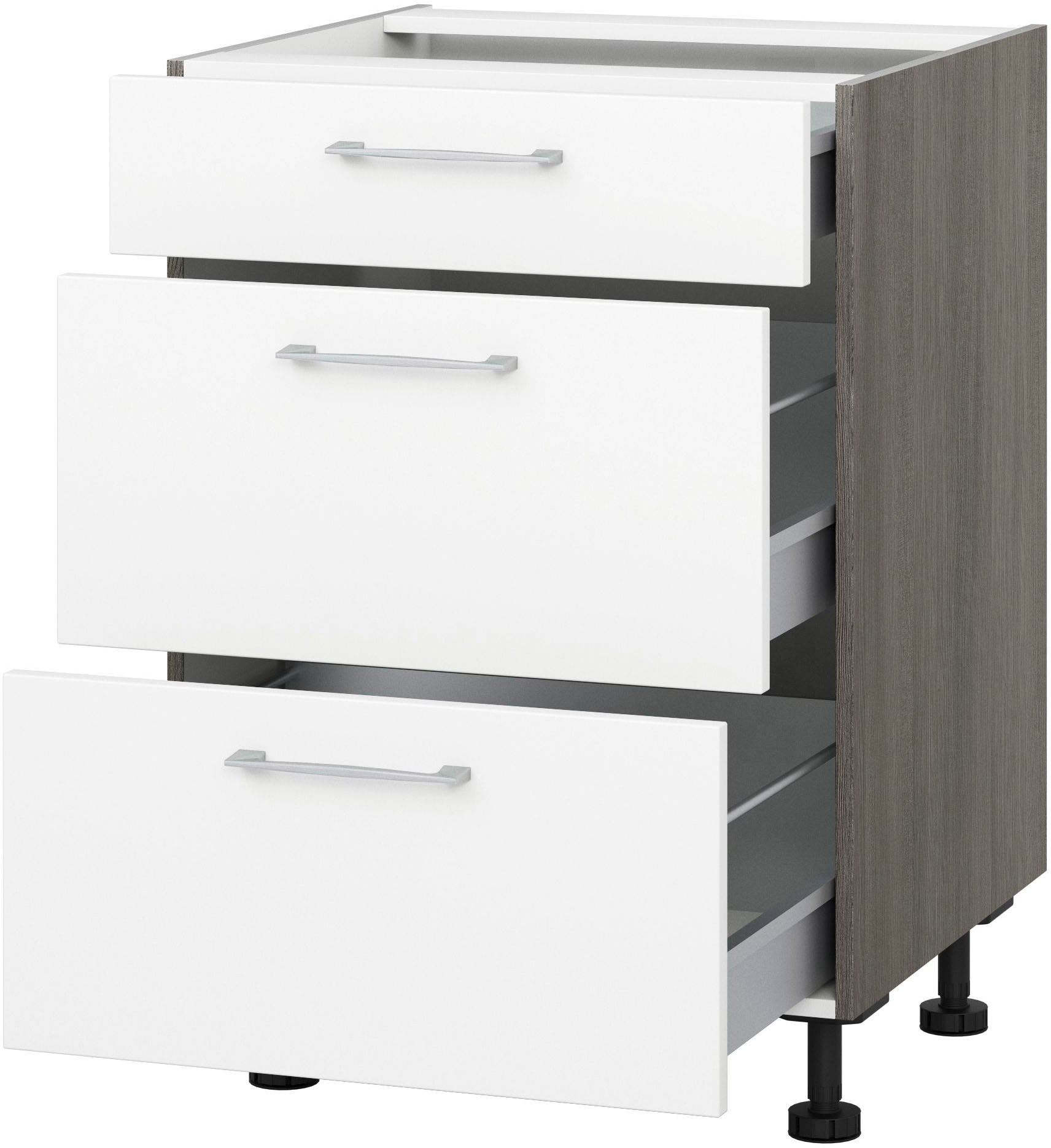 KOCHSTATION Auszugsunterschrank "KS-Trea U2AS60", mit drei Auszügen, Breite 60 cm, Höhe 75 cm