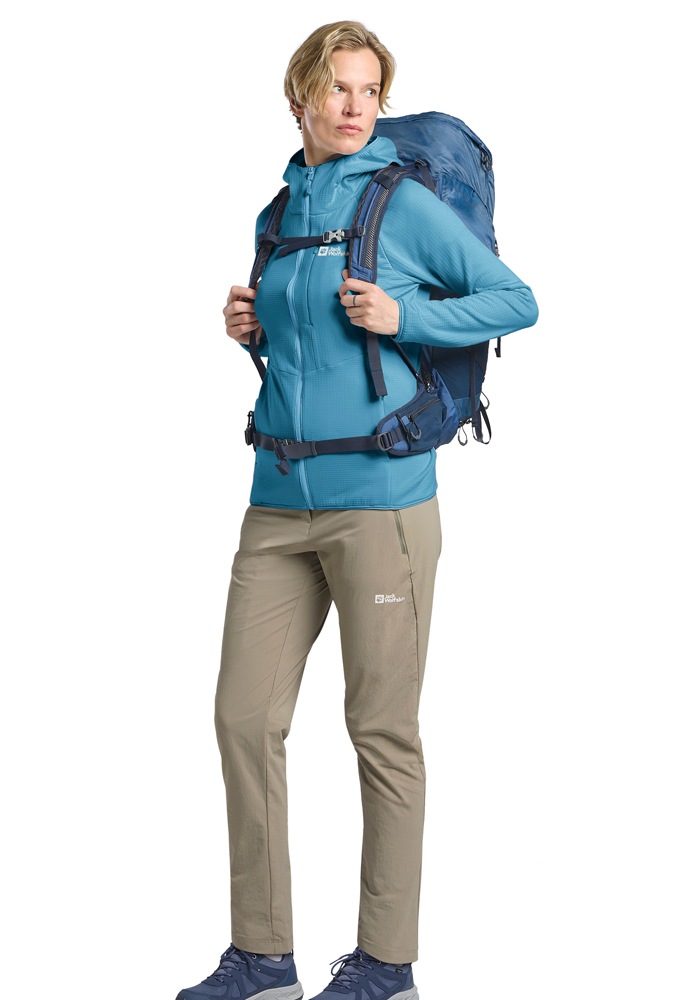 Jack Wolfskin Fleecejacke »KOLBENBERG HOODED FZ W«, mit Kapuze